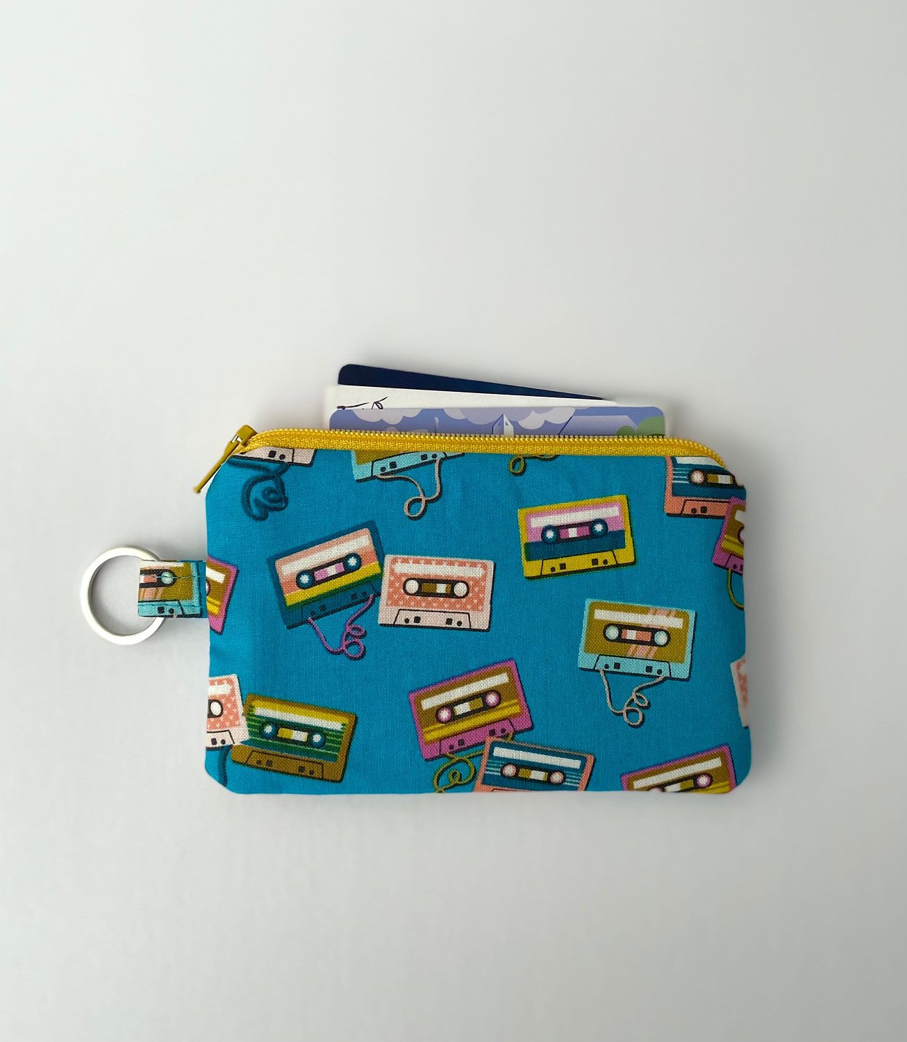 Keychain Pouch – B Side Cassettes – handmade keychain pouch