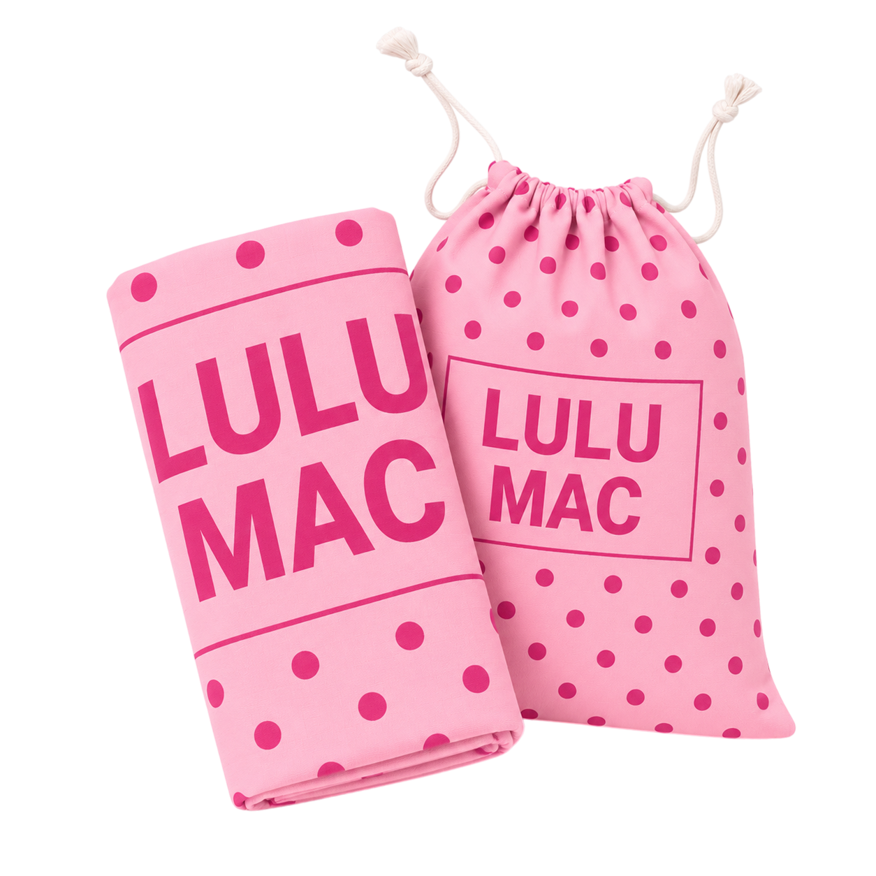 BT1413XL-Lt. Pink/Hot Pink Dot XL Beach Towel — Bama Tan boutique, Tuscaloosa AL