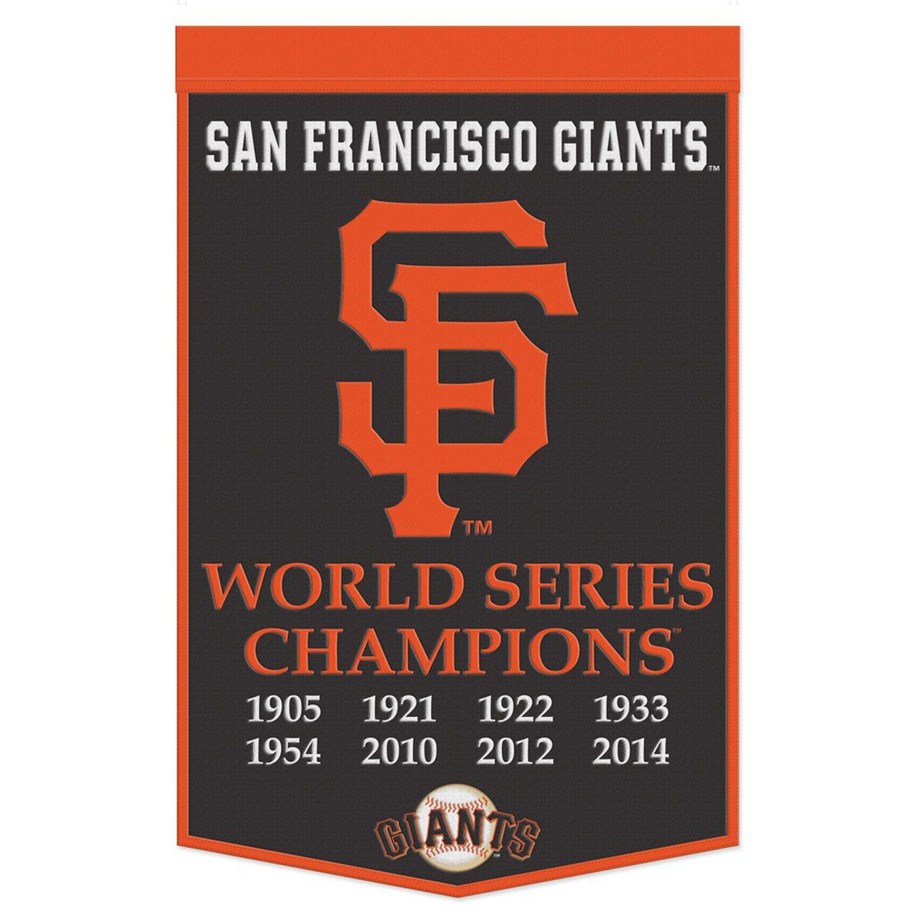 San Francisco Giants Wool Dynasty Championship Banner 24x38"