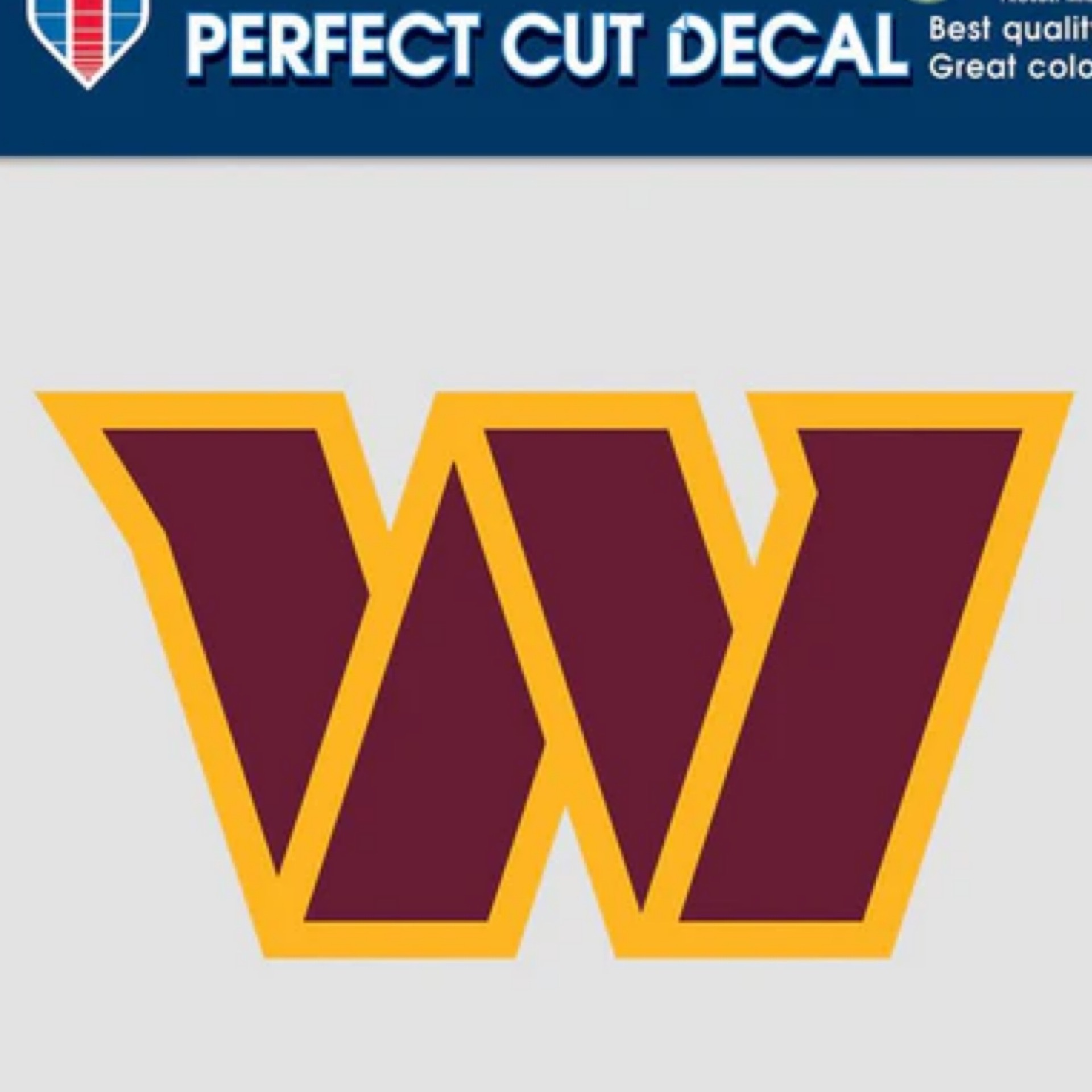 Washington Commanders Perfect Cut Decal 8x8"