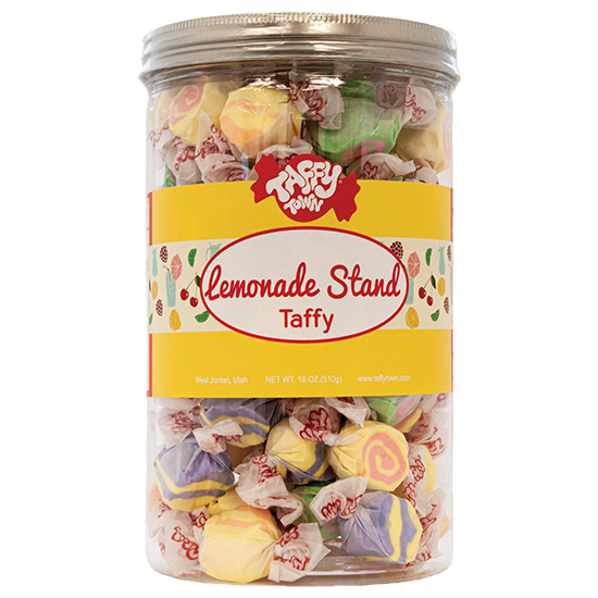 Taffy Town Lemonade Stand  Salt Water Taffy Jar 18oz