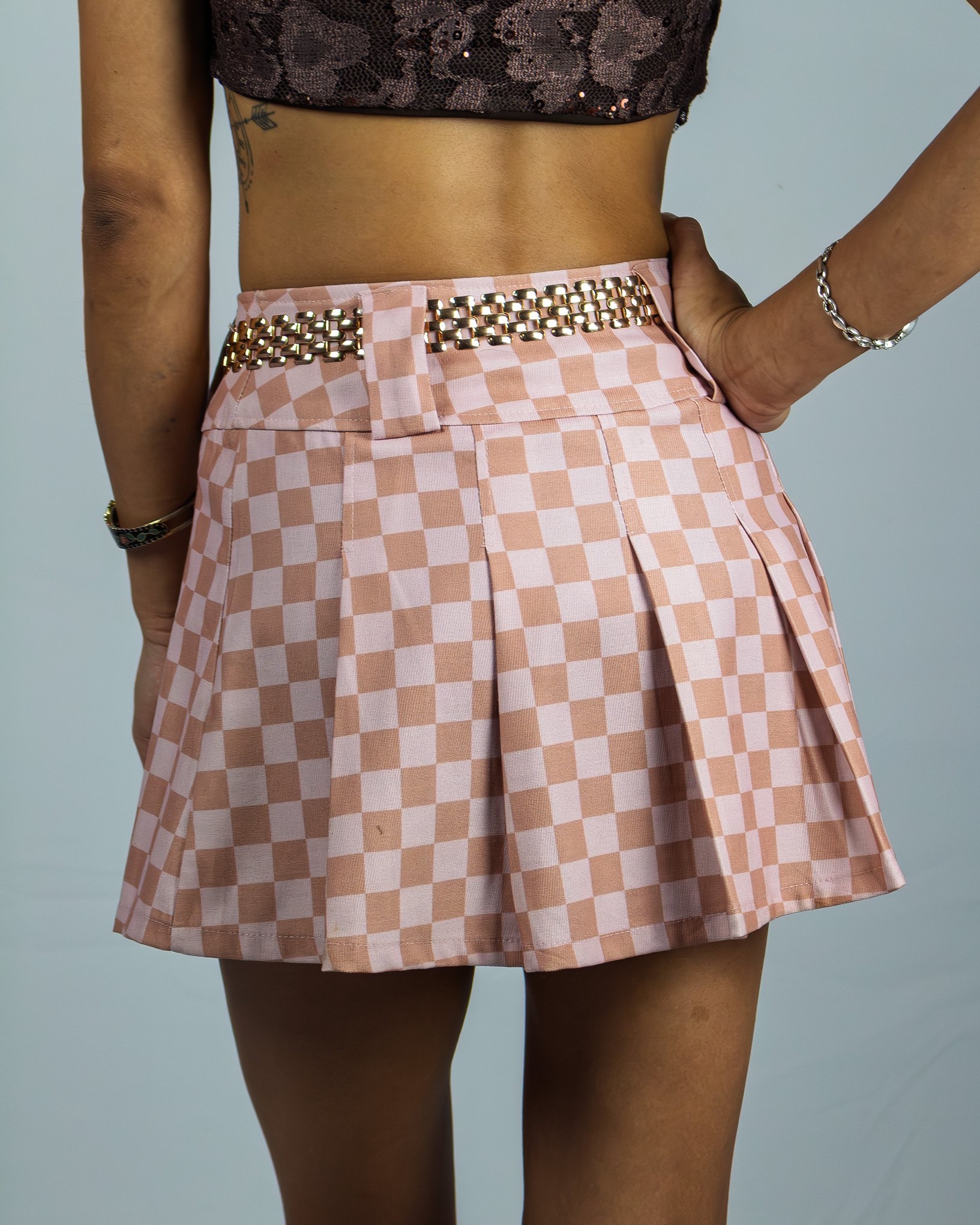 Checker Mini Skirt