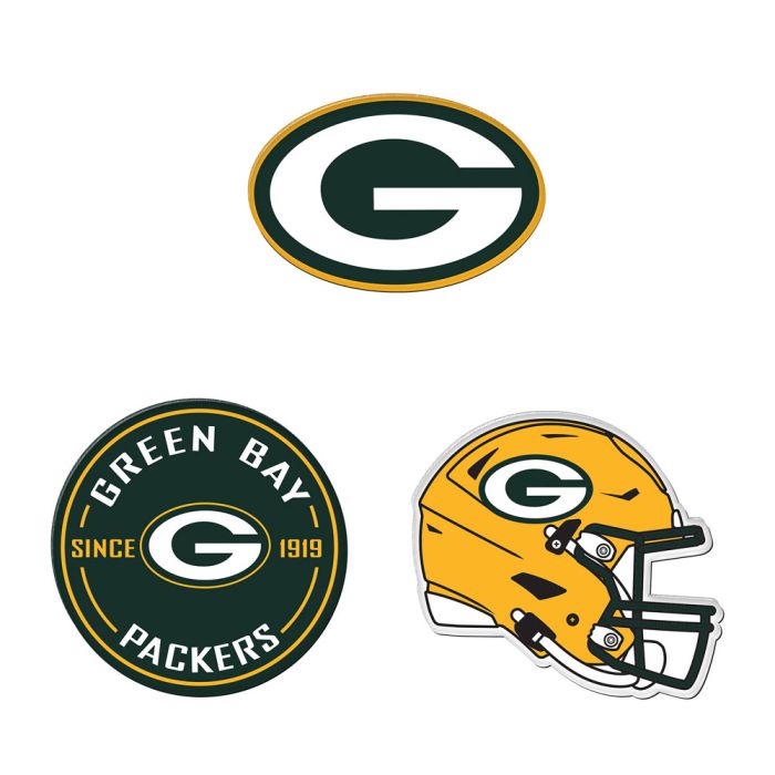 Green Bay Packers Premium Acrylic Magnets 3pack