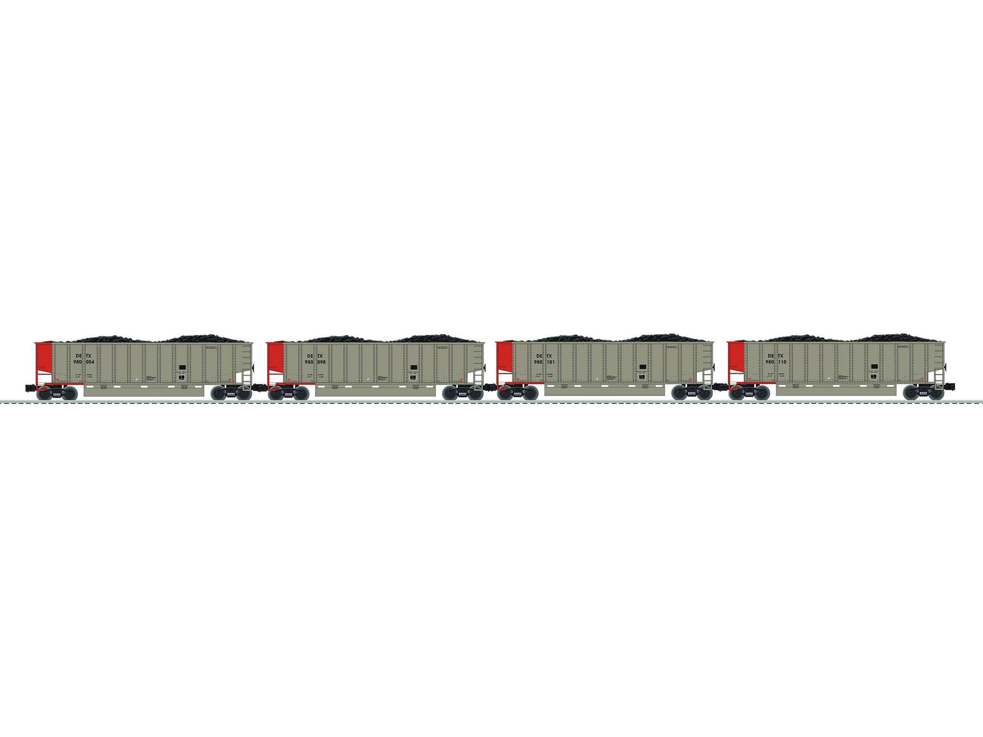 Lionel DETX Rotary Dump Gondola 4 Pk 684000 O Scale