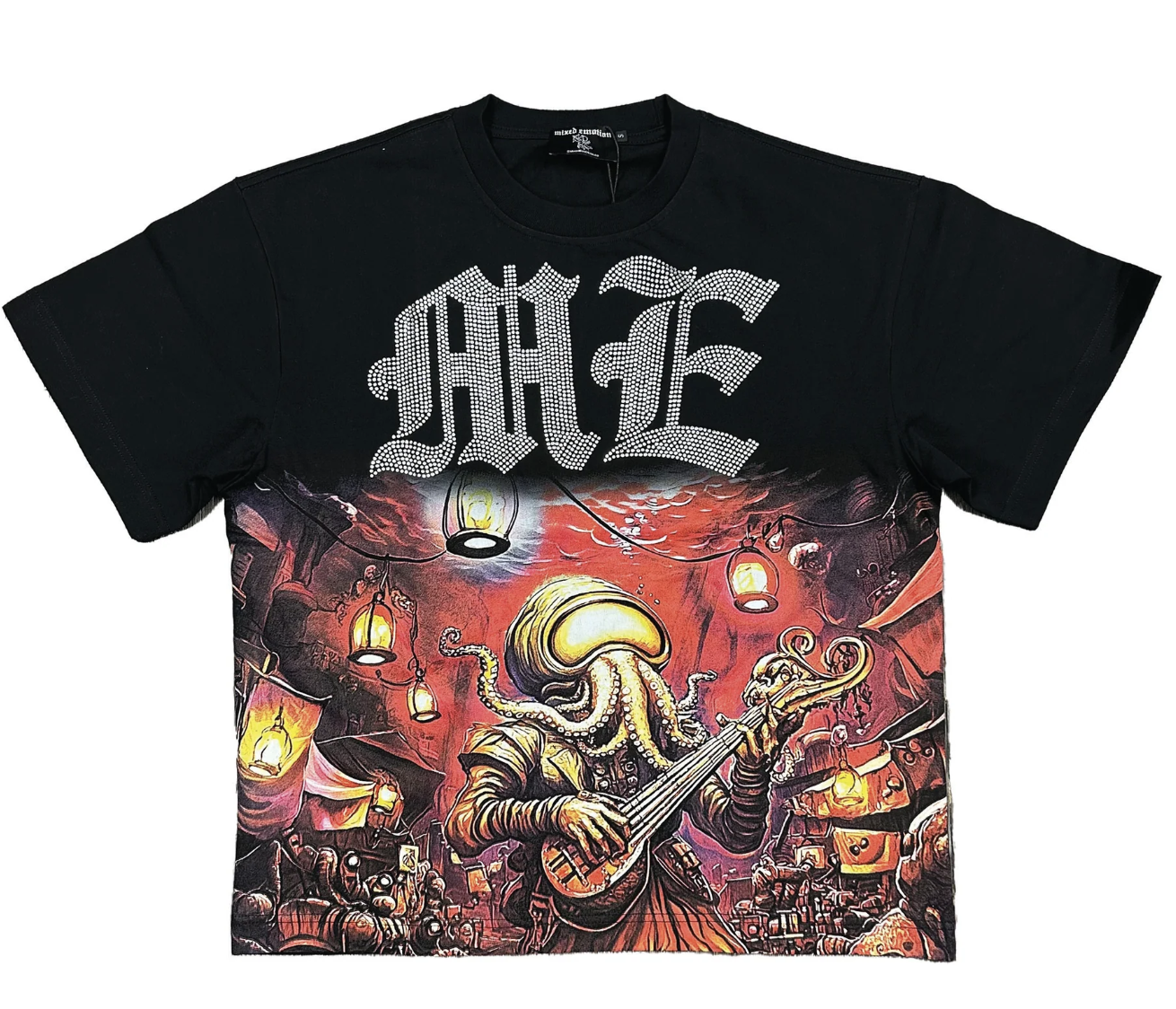 MIXED EMOTION “Octopus” Rhinestone Tee