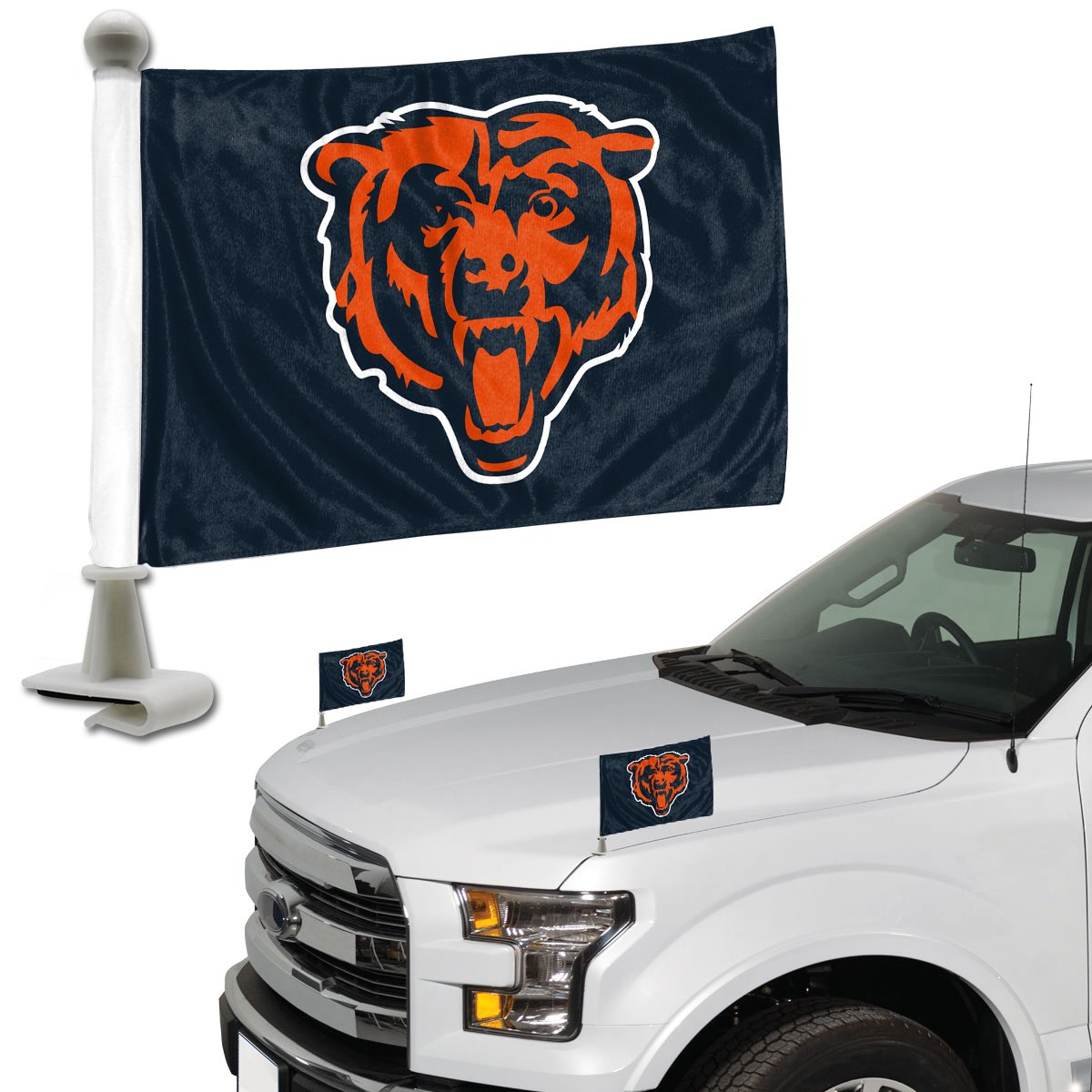 Chicago Bears Ambassador Car Flags Set