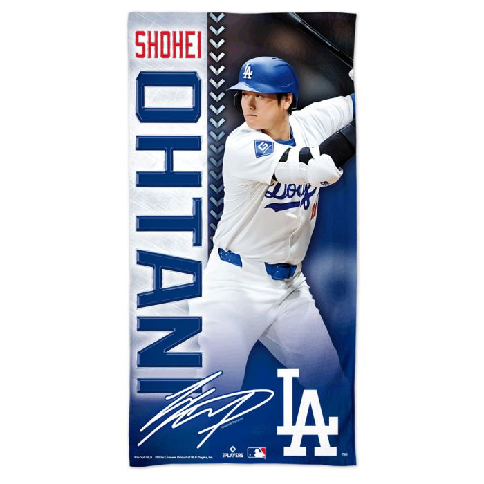 Los Angeles Dodgers Shohei Ohtani Spectra Signature Beach Towel 30x60"