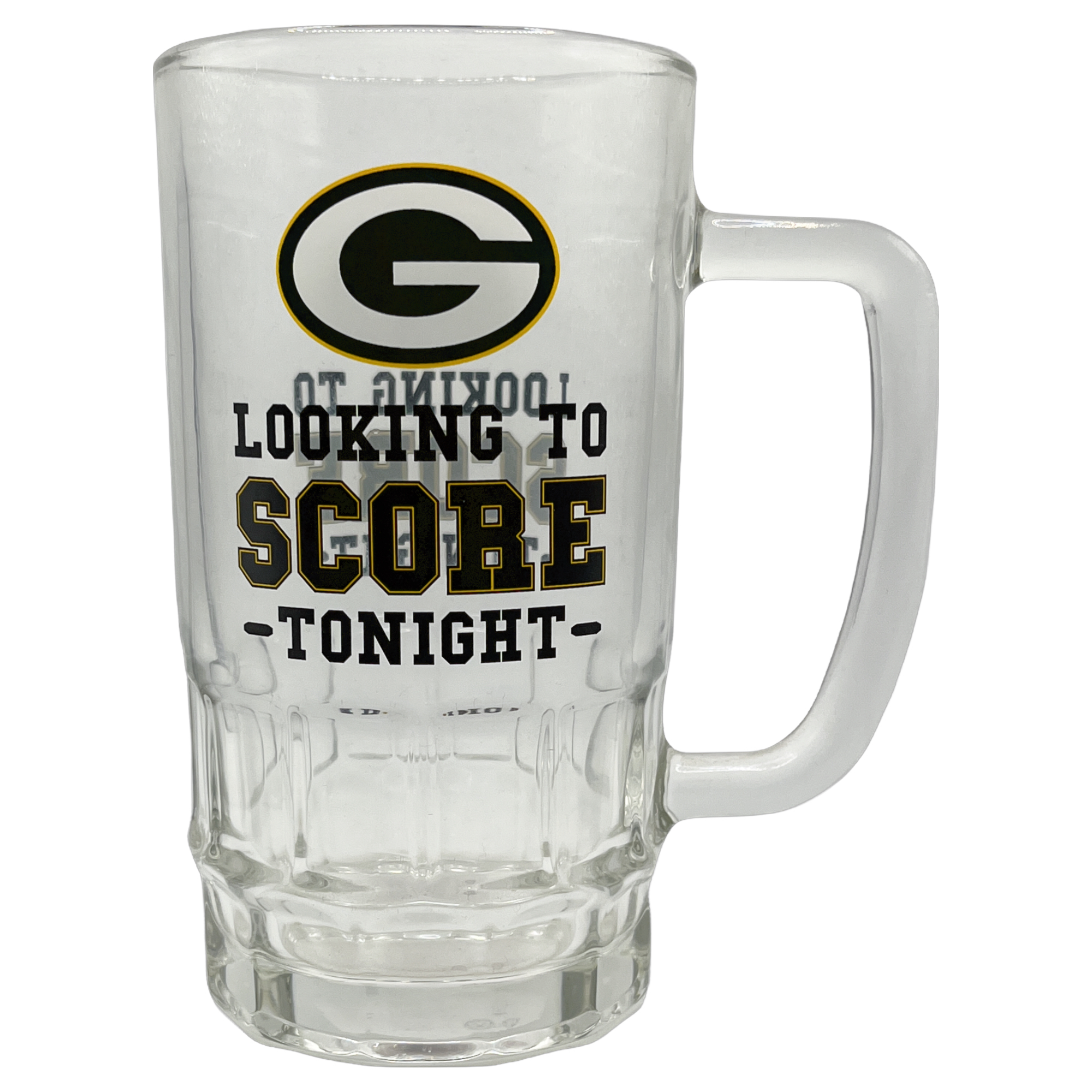 Green Bay Packers 16oz Glass Tankard Mug with Print