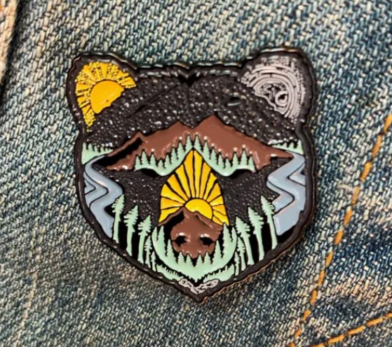 Bearface Enamel Pin