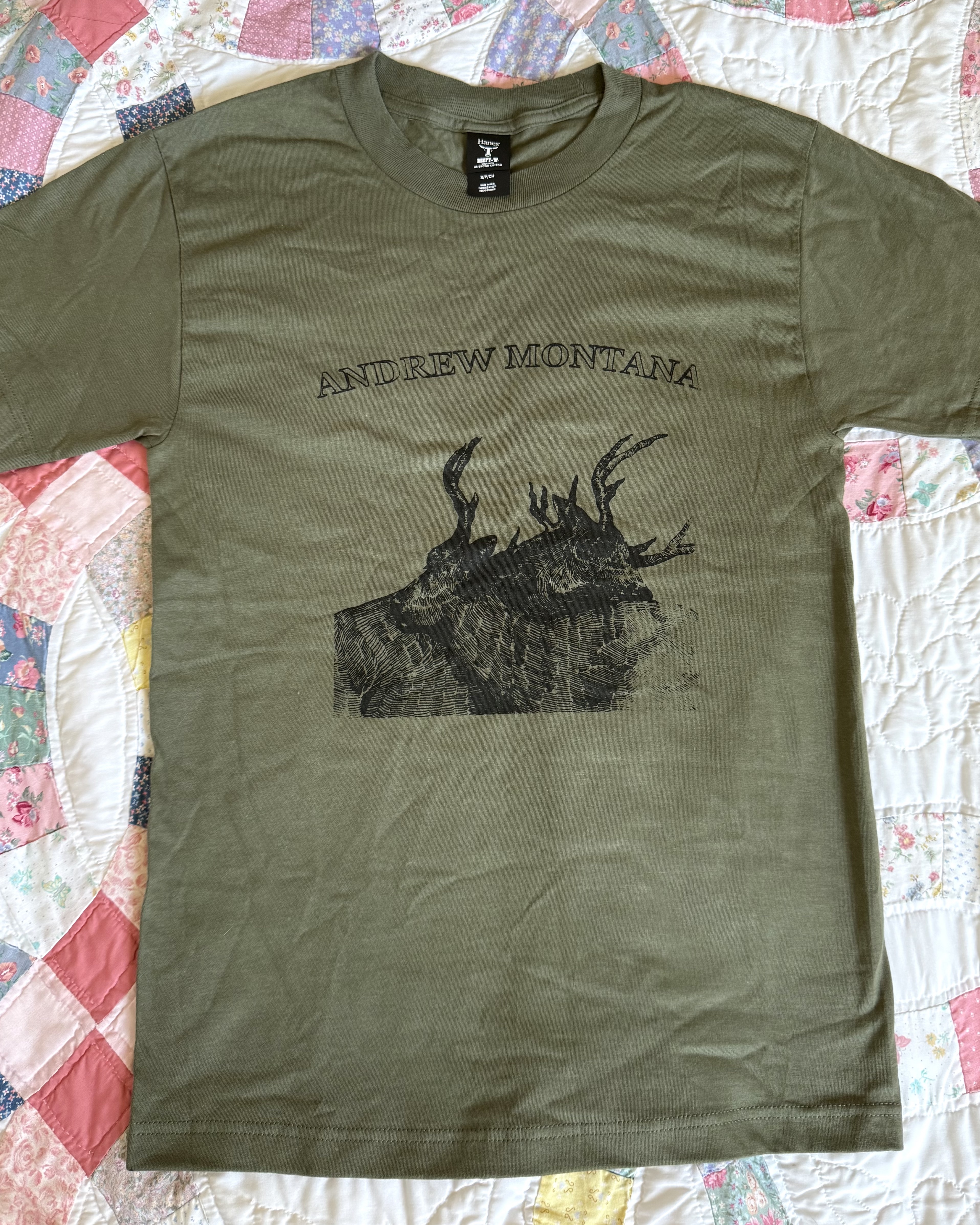 Hand Printed Deer Tee