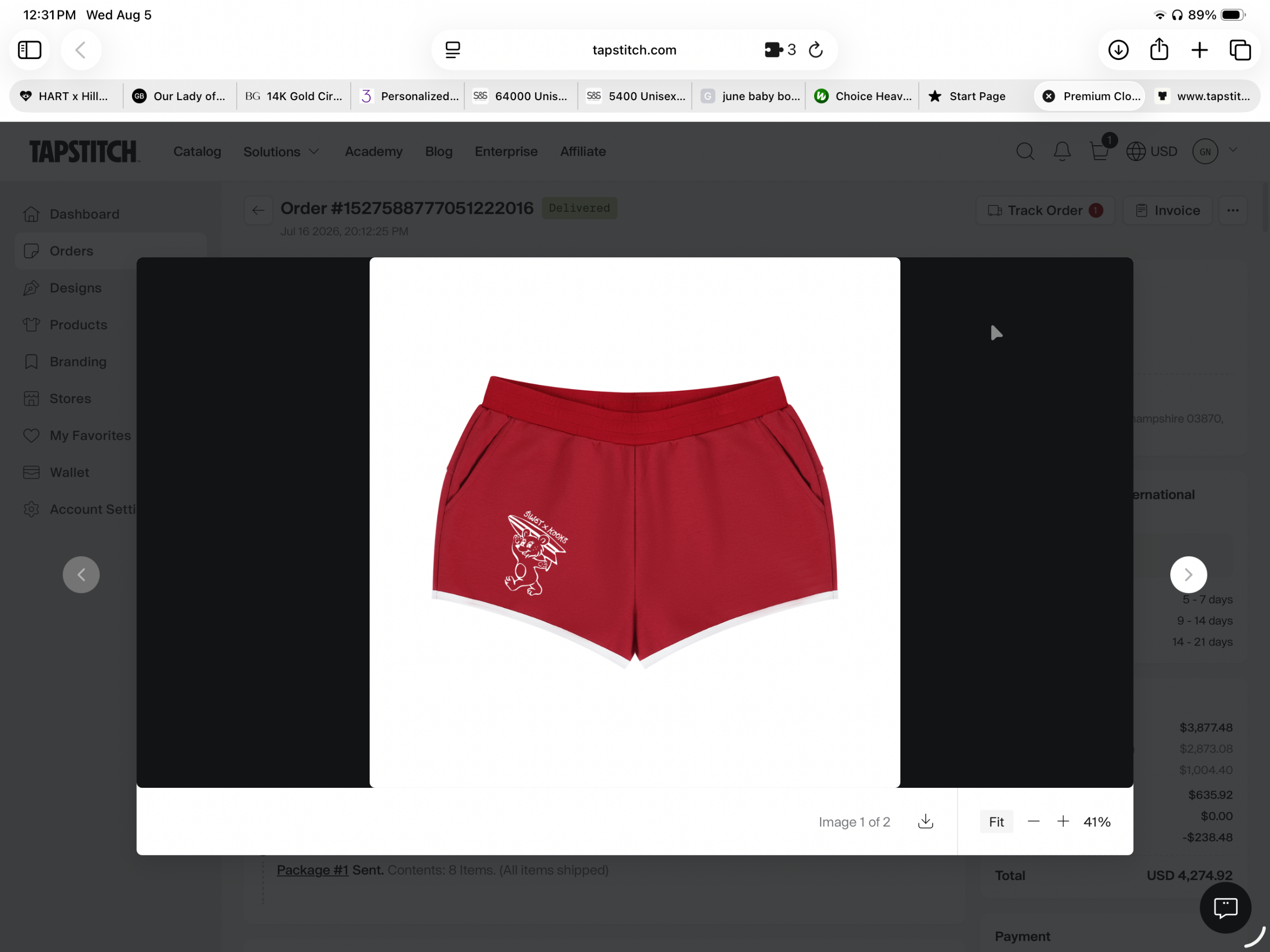 SWET red shorts