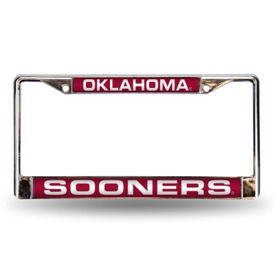 Oklahoma Sooners Laser Chrome License Plate Frame