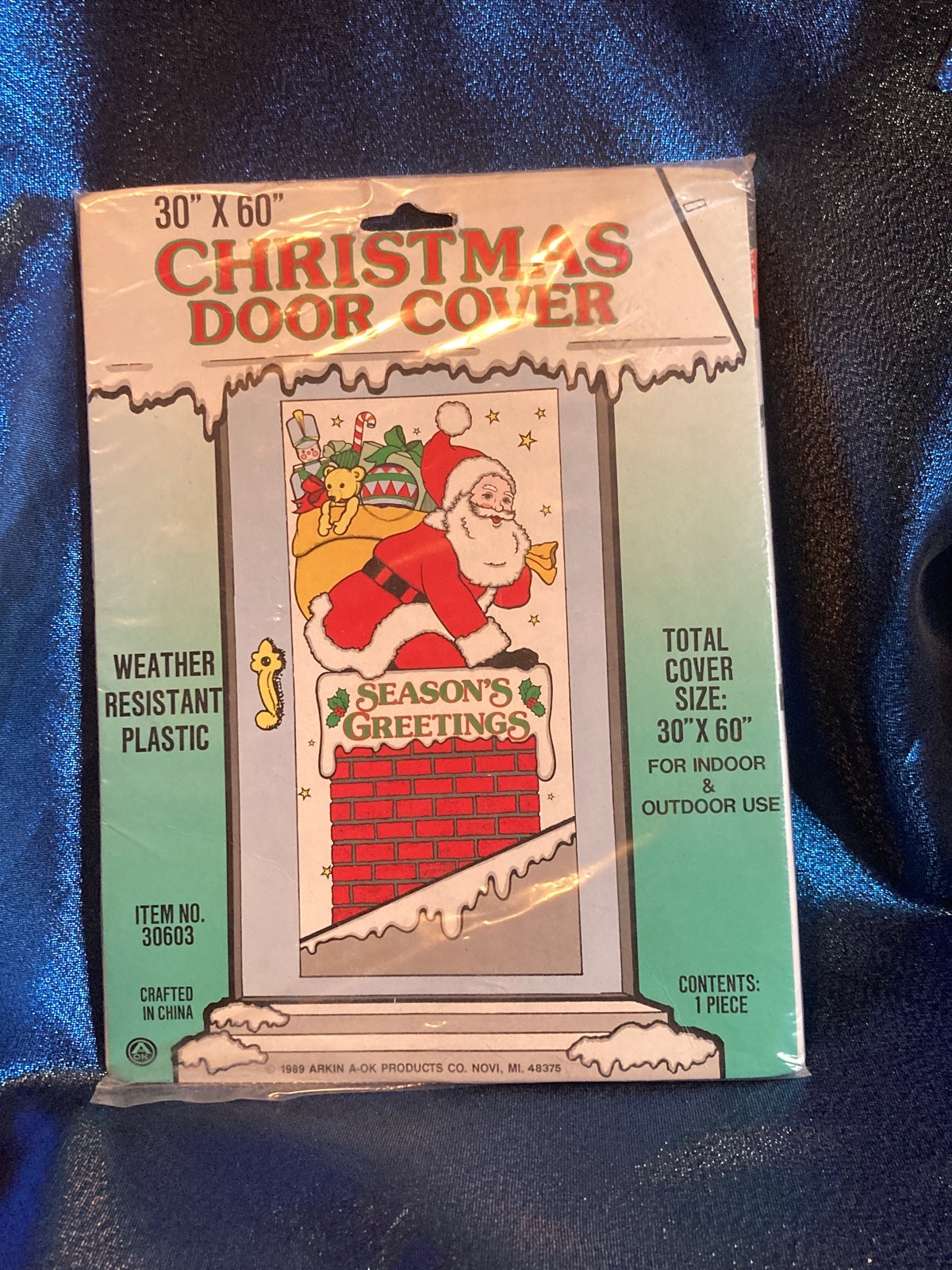 80s Christmas Santa Door Cover Sealed Package 30βX60β