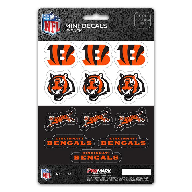Cincinnati Bengals Mini Decals 12pk Set