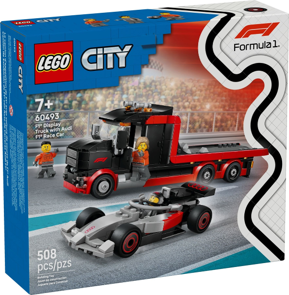 60493 F1 Display Truck with Audi F1 Race Car