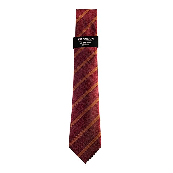 150 X 7 Cm Medium Red Orange Diagonal Stripe Tie