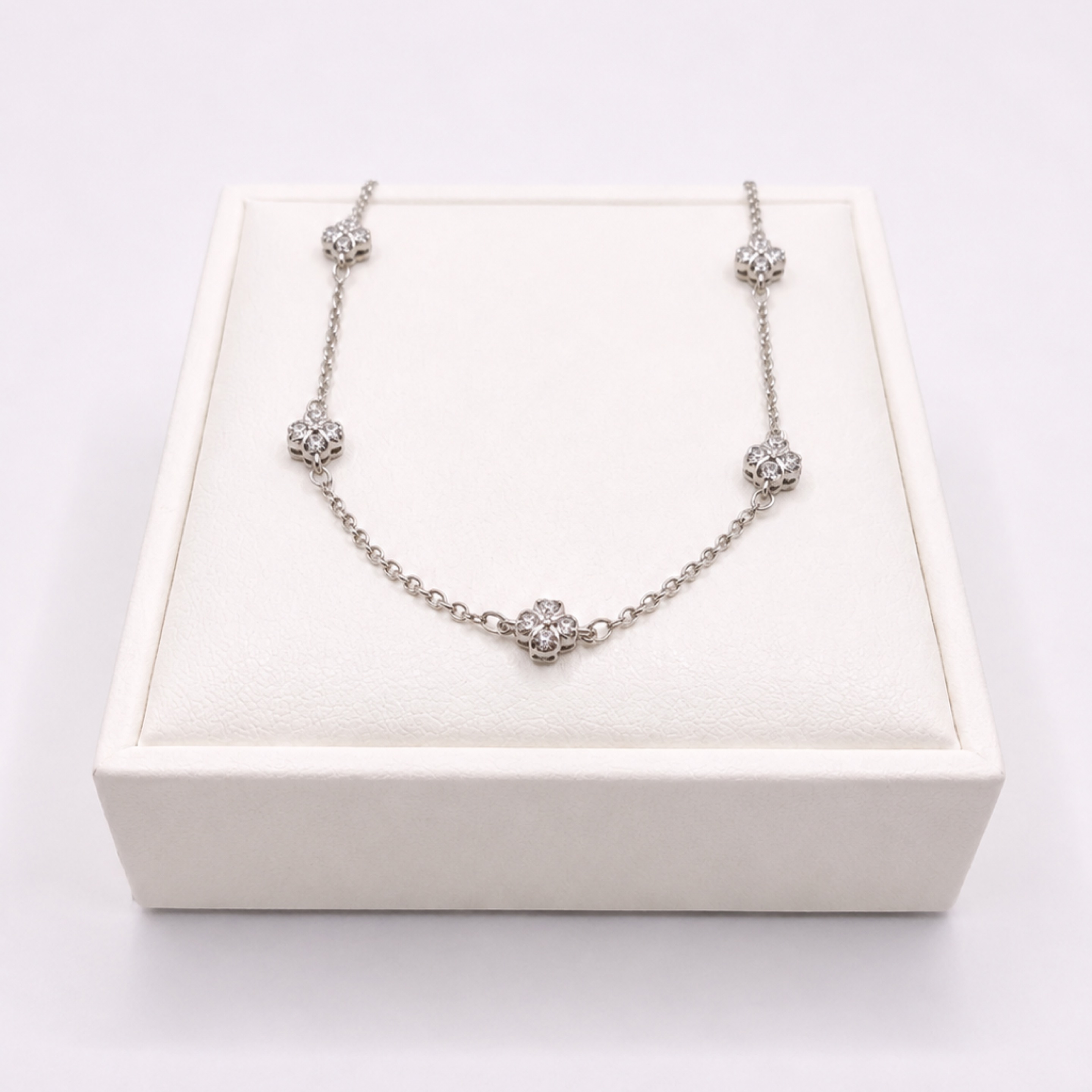 Silver Daisy Anklet 