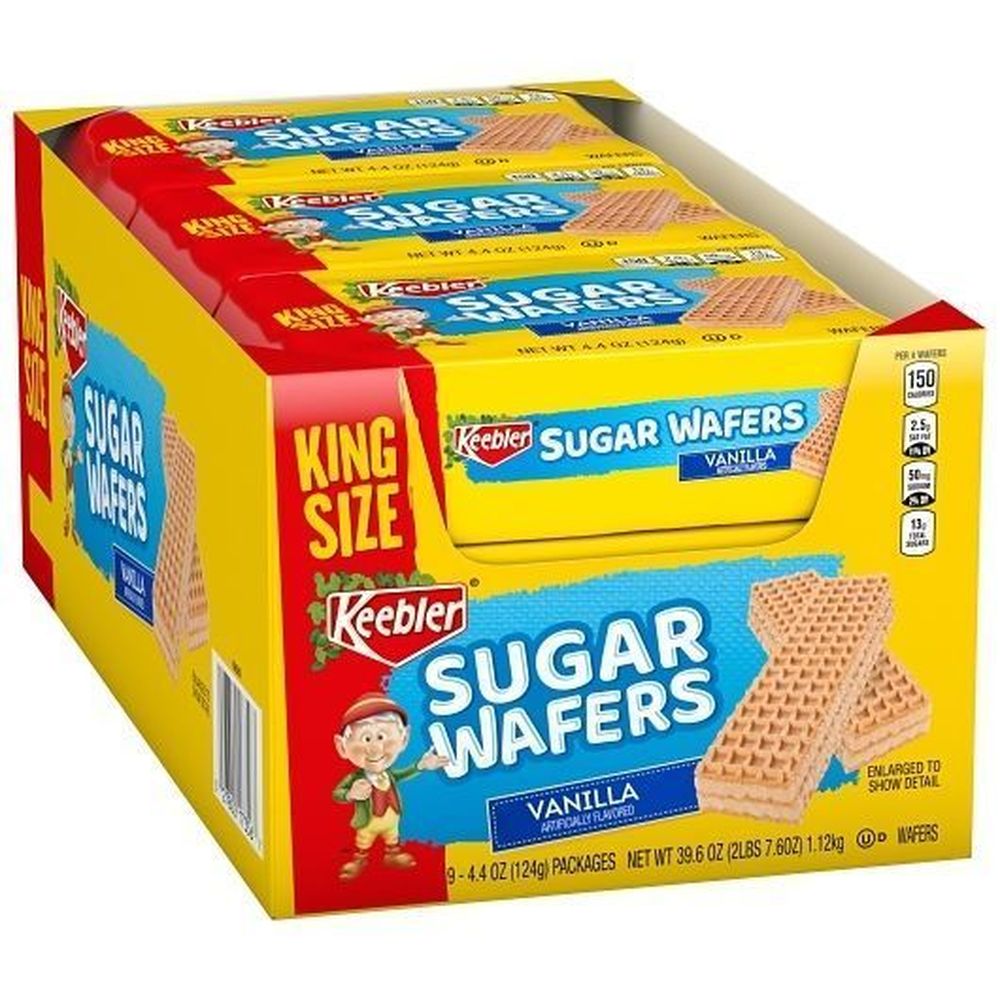 Keebler Sugar Wafers King Size Vanilla 4.40z 9ct