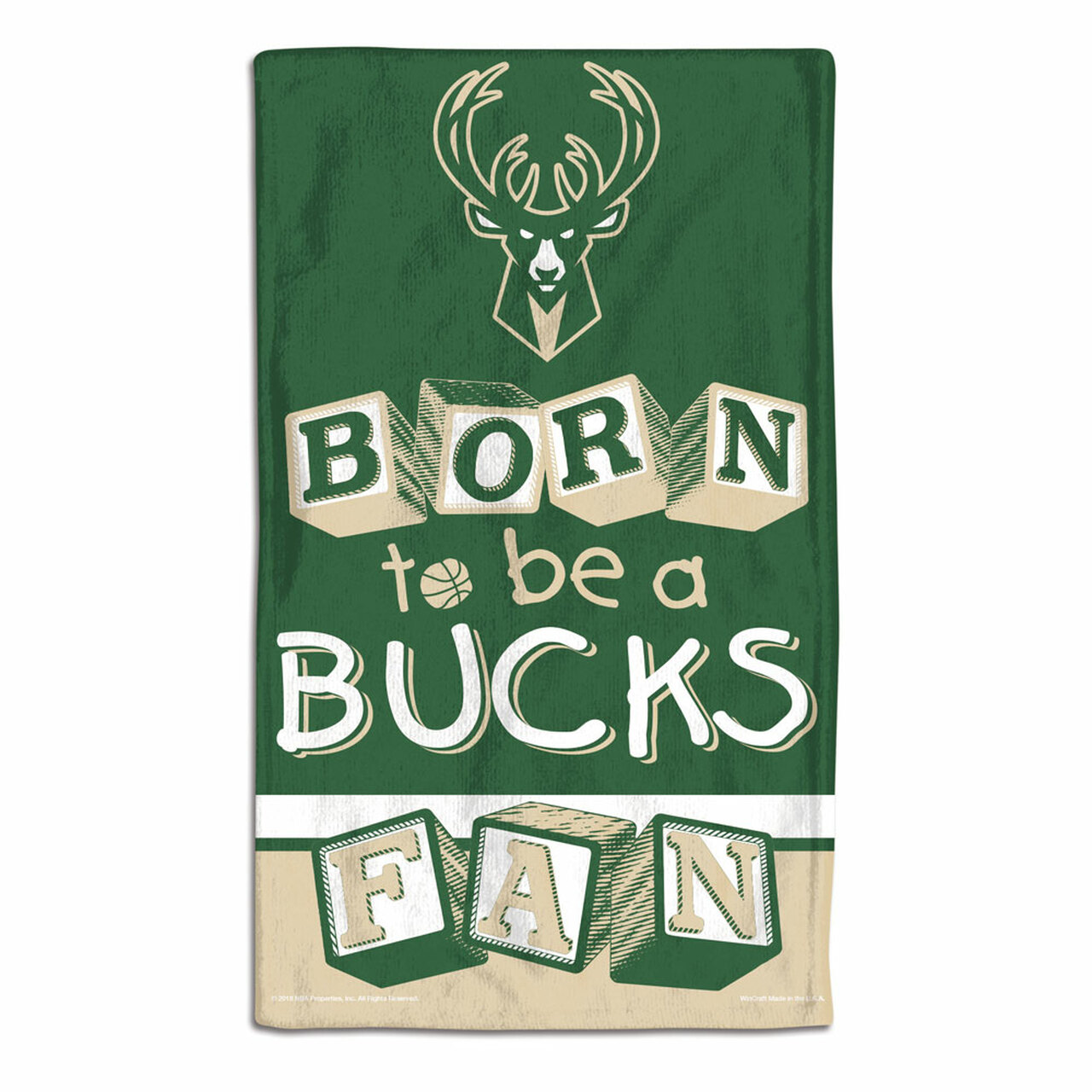 Milwaukee Bucks Baby Burp Cloth 10x17"