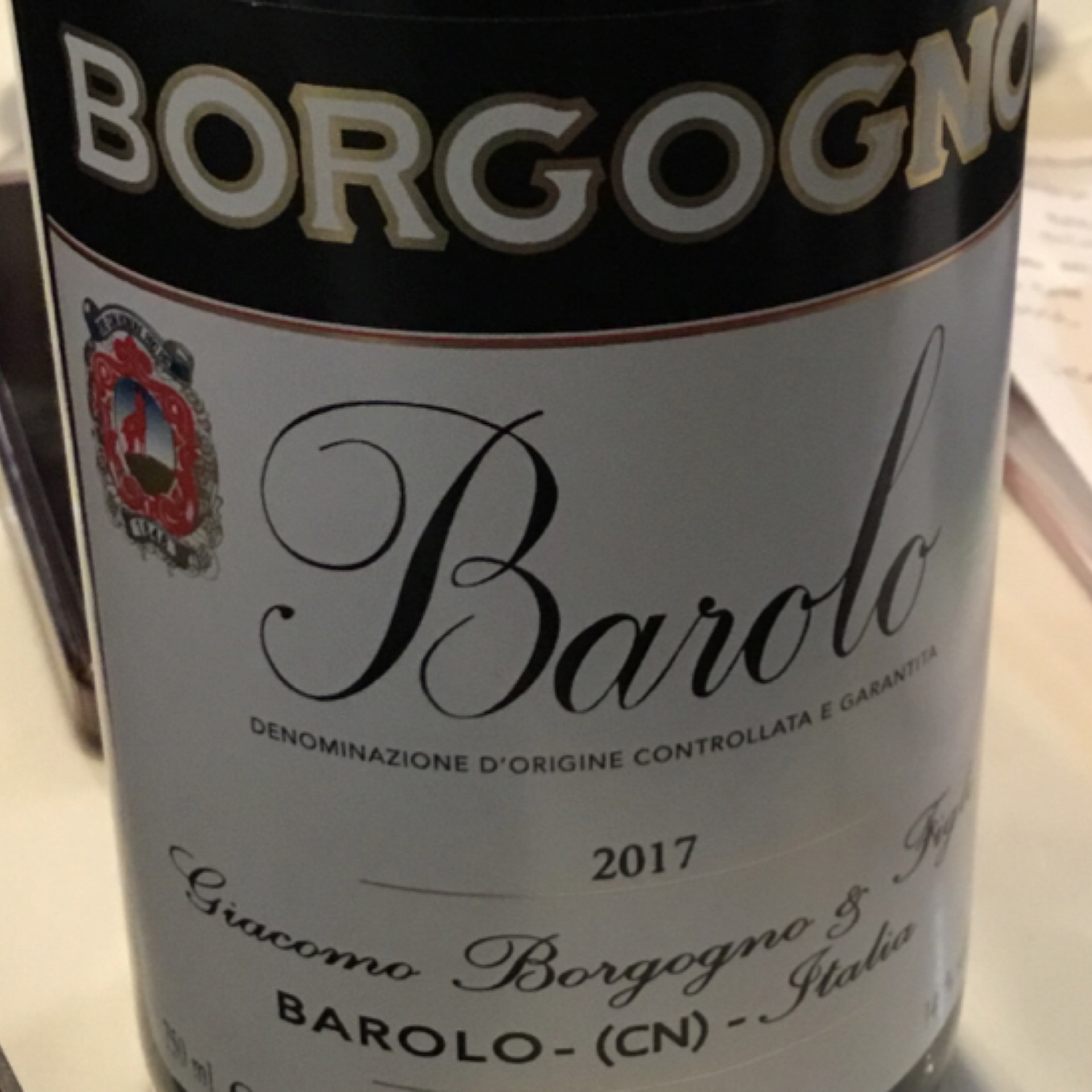 Bottle of Giacomo Borgogno Barolo - 2017 available at Ashburn Wine Shop