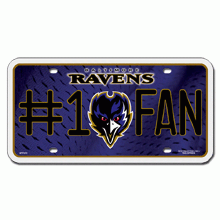 Baltimore Ravens #1 Fan License Plate