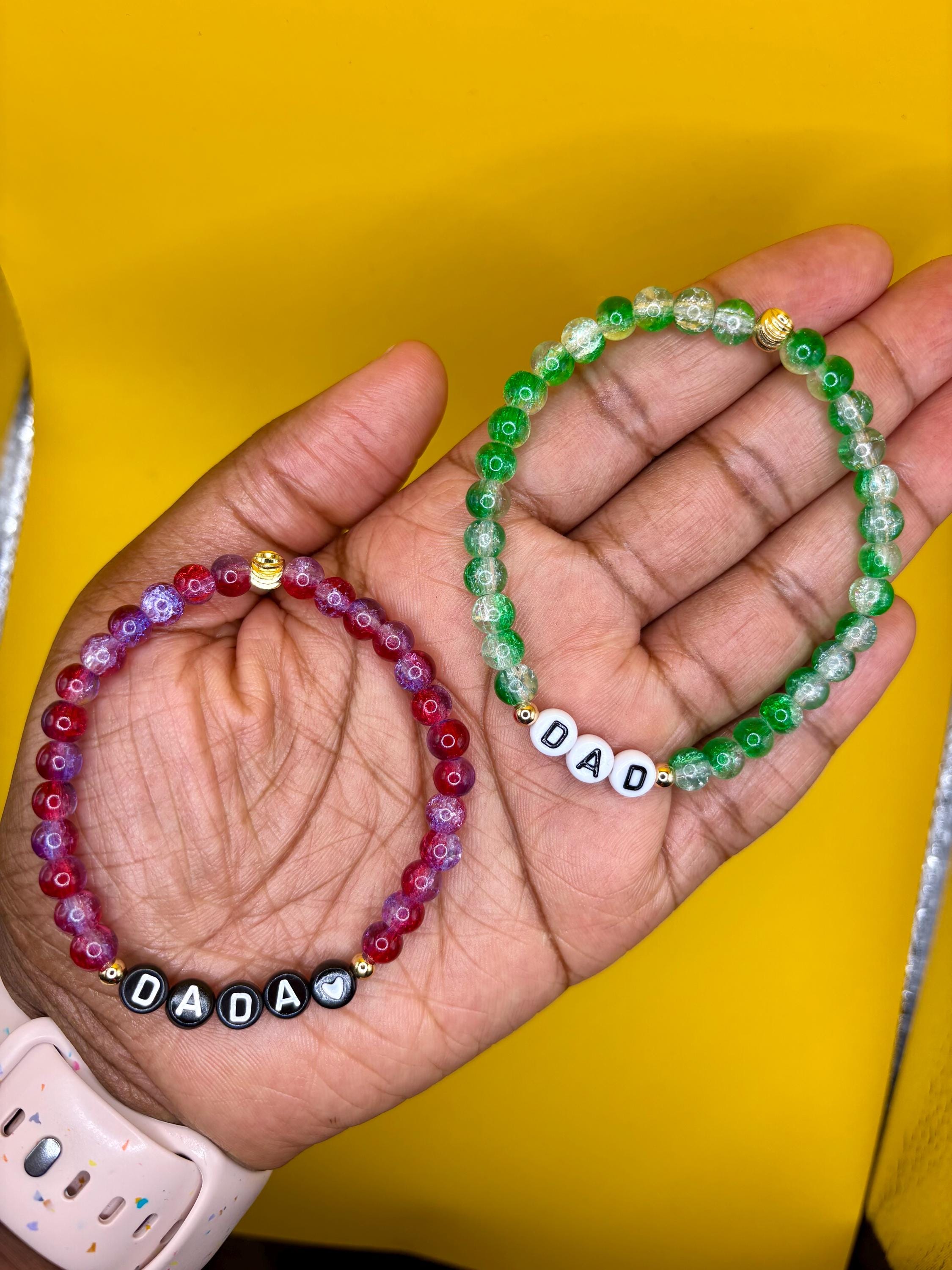 Personalized Beaded Name Bracelet: Custom Letter Word Jewelry, Mother’s Day gift view 3