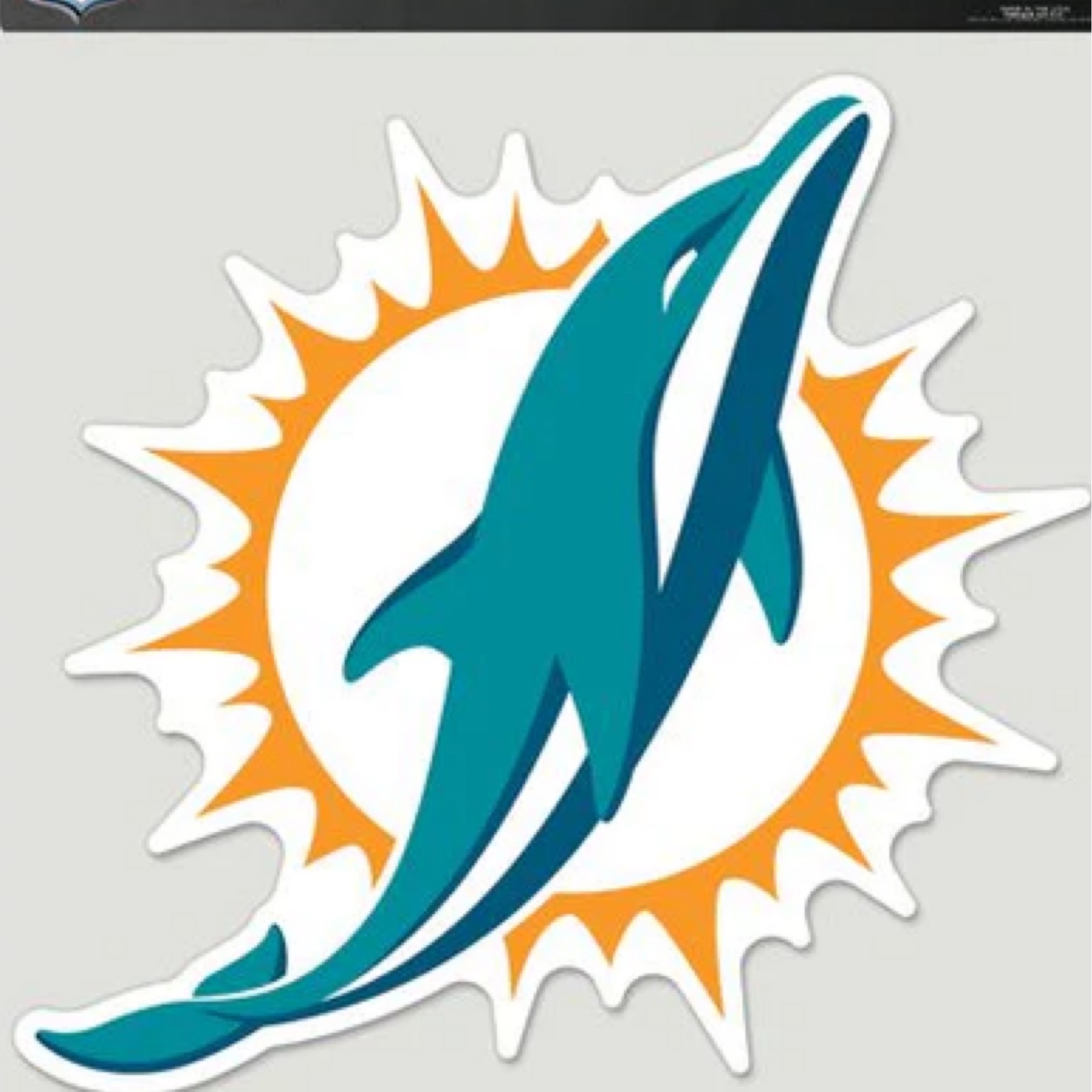 Miami Dolphins Perfect Cut Decal 8x8"