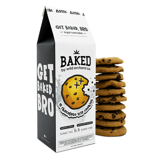 Wild Orchard Cookies 1:1 30mg D9 30mg CBD - Peanut Butter 4pk.