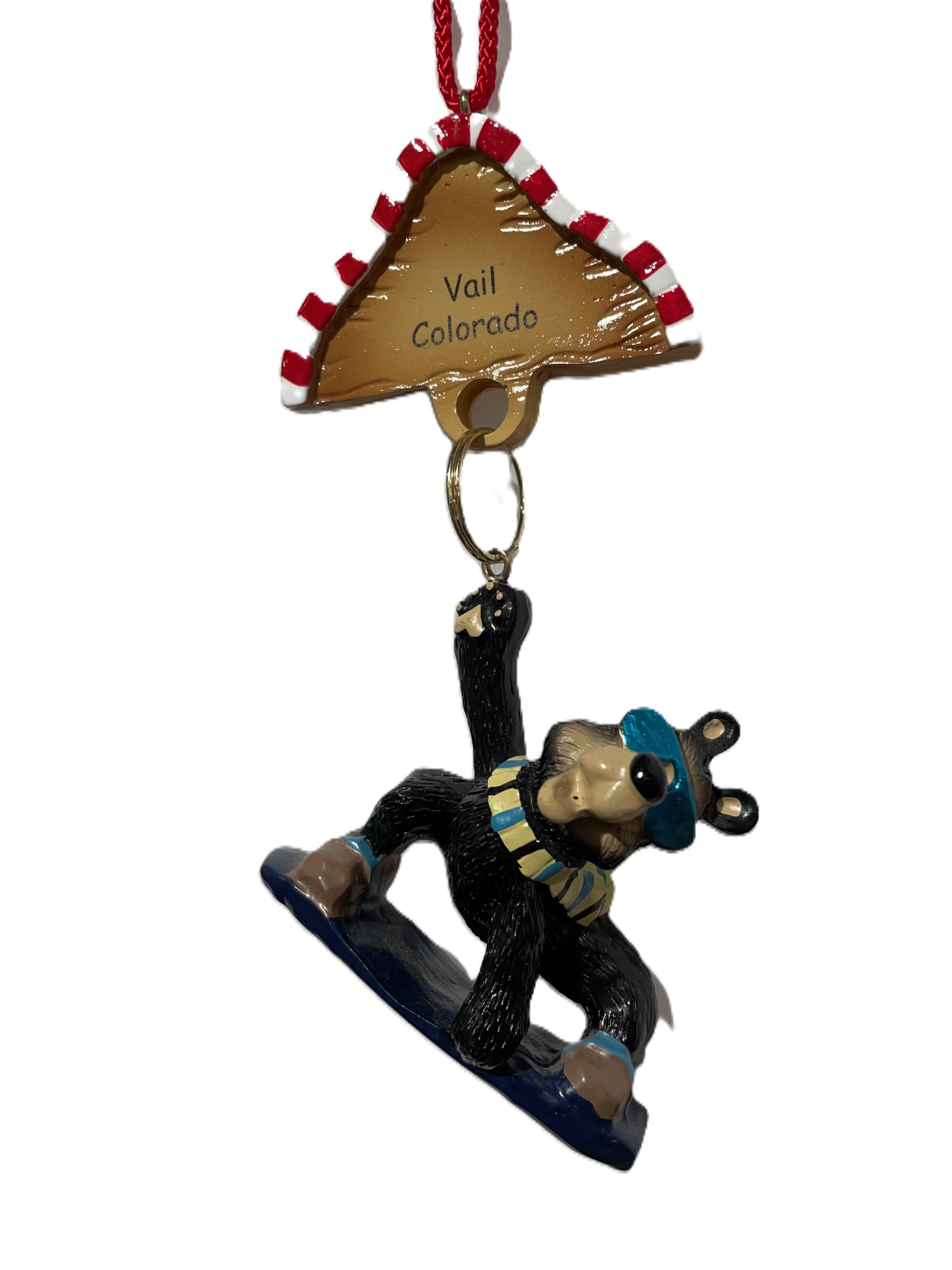 Snowboarder Bear Ornament