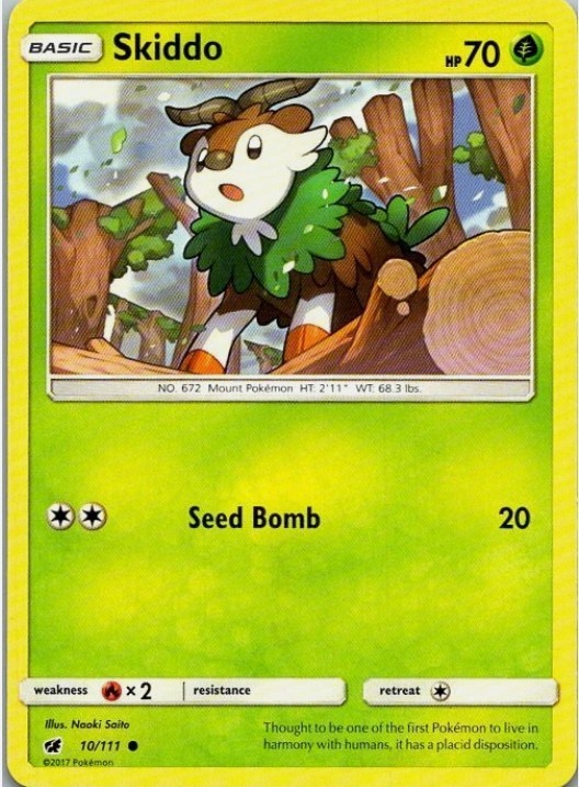 Sun & Moon Crimson Invasion: Skiddo-10/111 of the Set