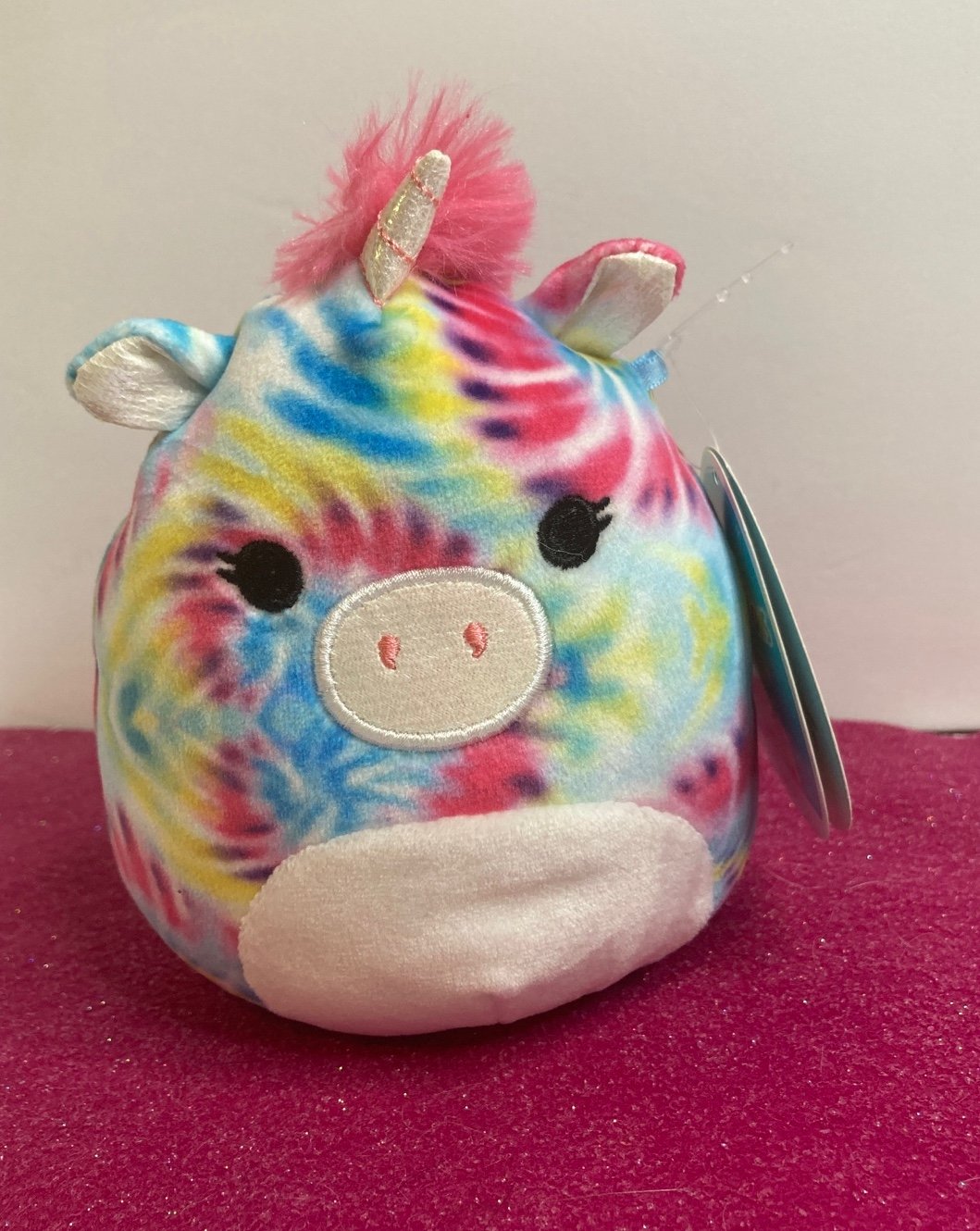 Squishmallows - Atlas the Tie Dye Unicorn 5” NWT