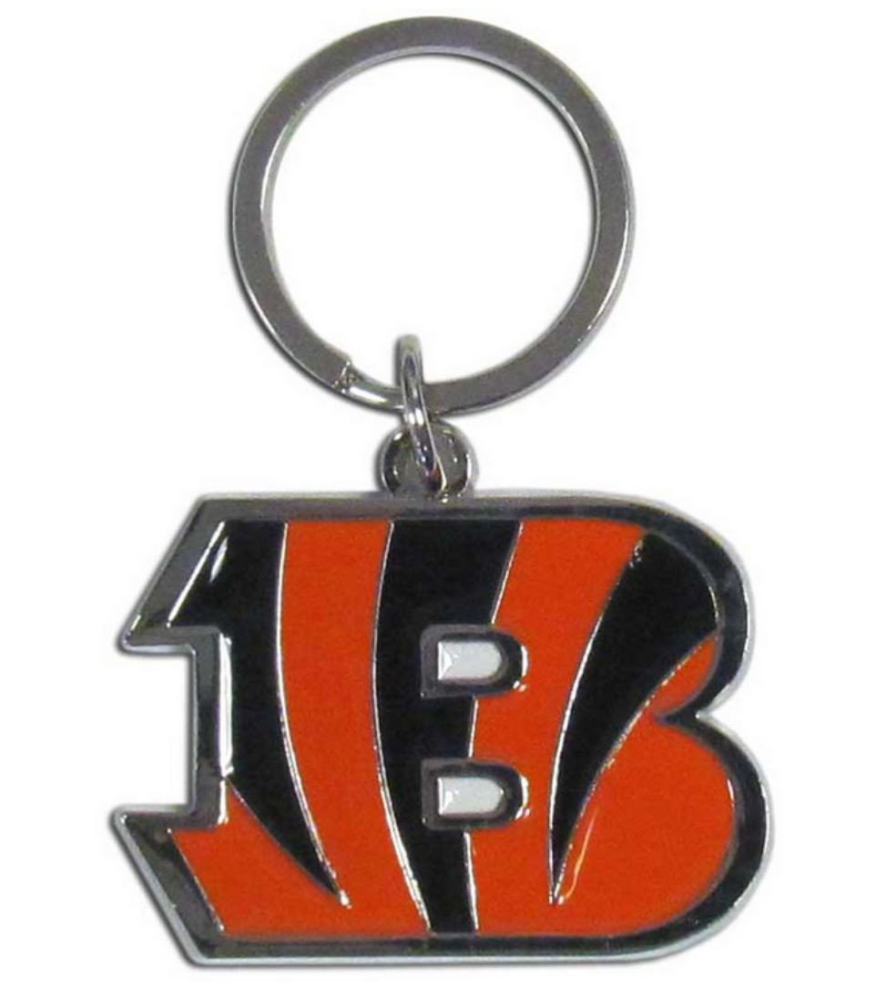 Cincinnati Bengals Chrome Cut Logo Keychain