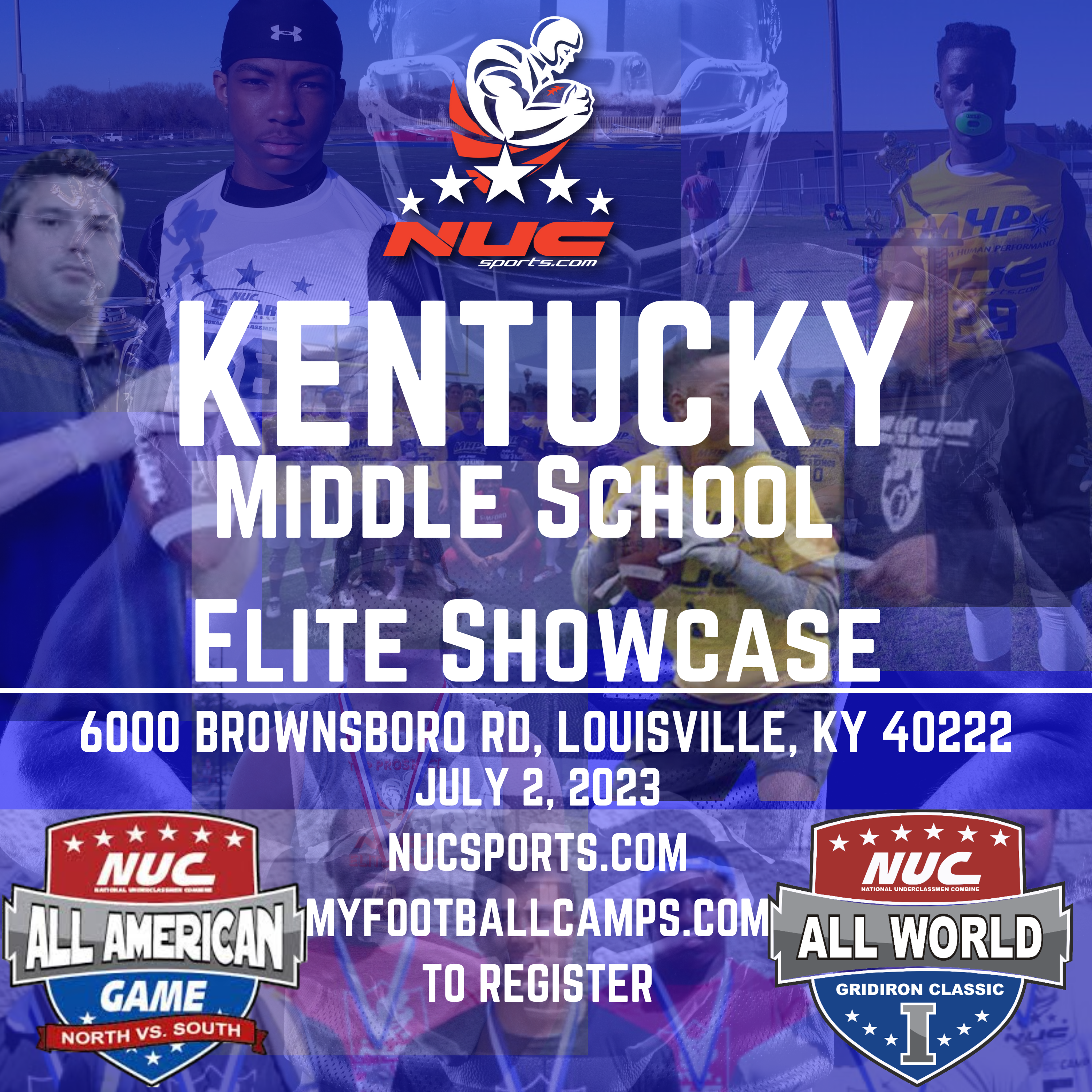 Coach Schuman's Kentucky Middle School Elite Elite Football Prospect Camp, July 2nd, 2023