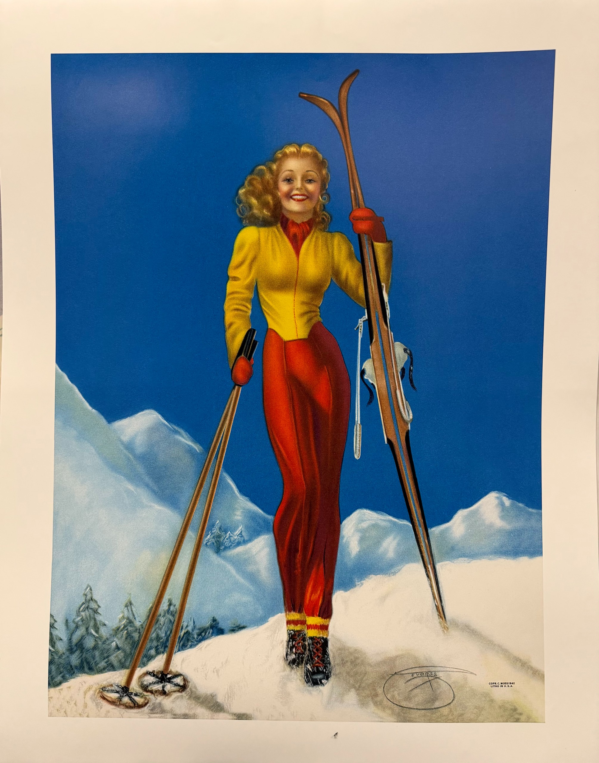 1930's Calendar Girl Poster