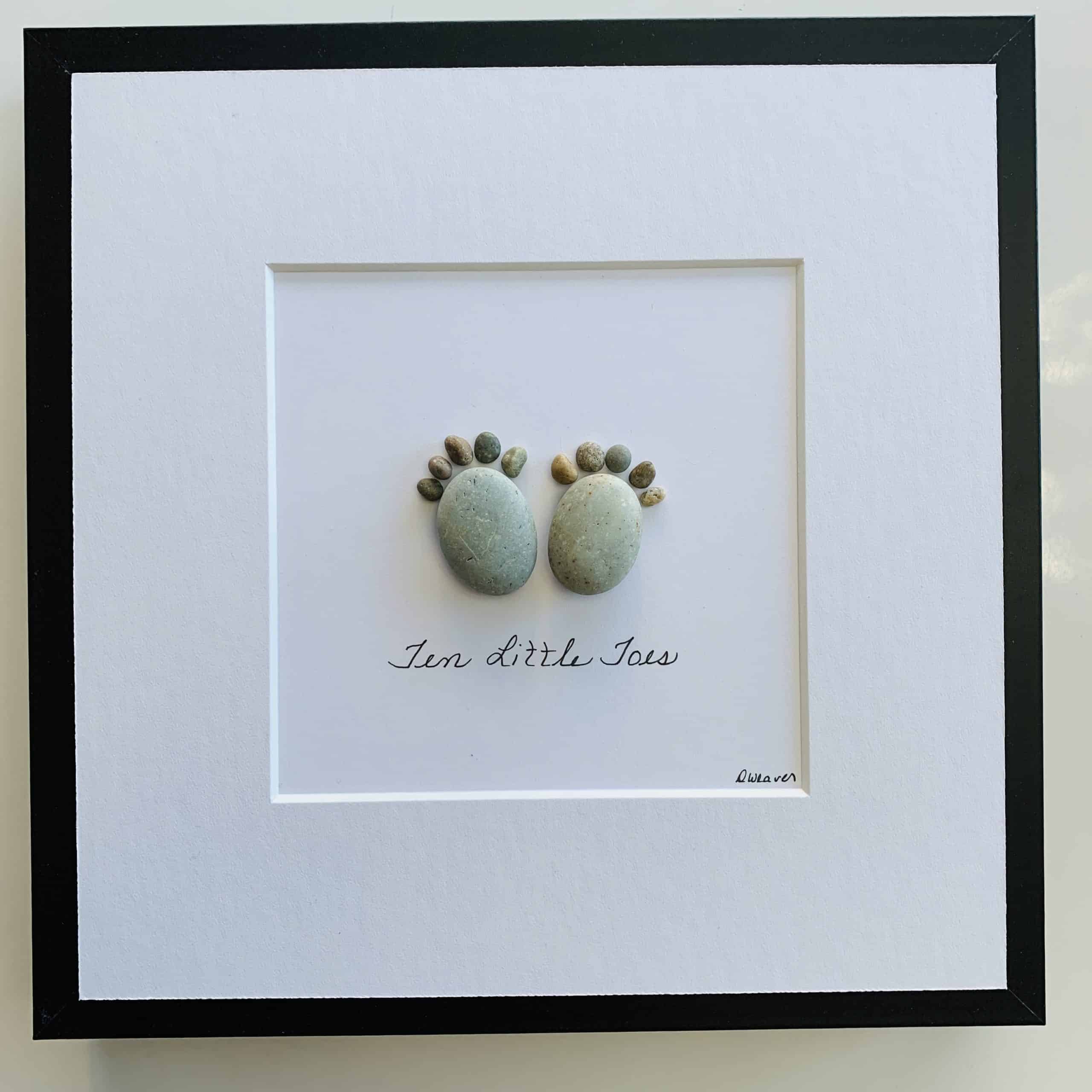 Ten Little Toes (Baby pebble art)