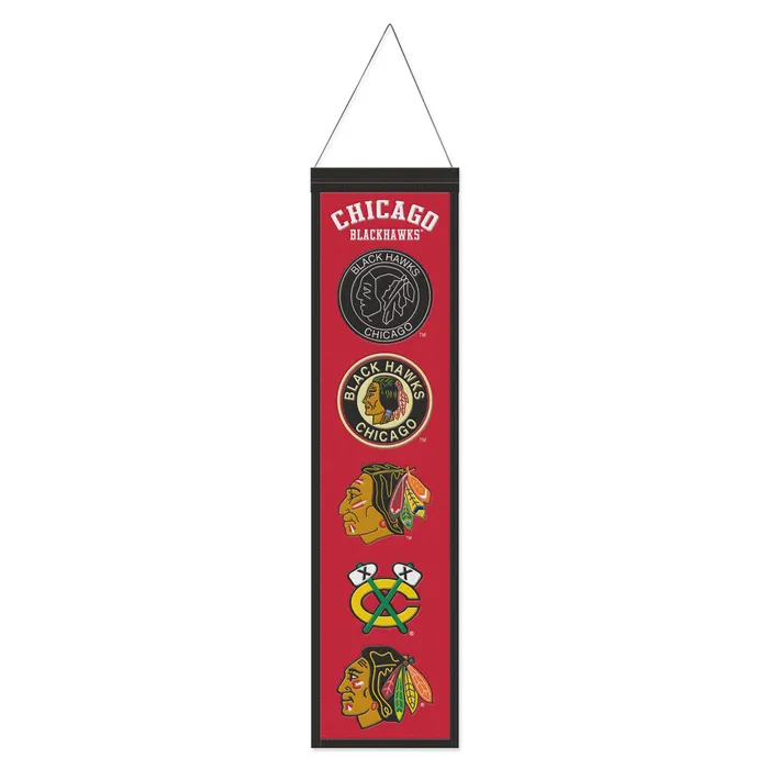 Chicago Blackhawks Wool Heritage Banner 8x32"