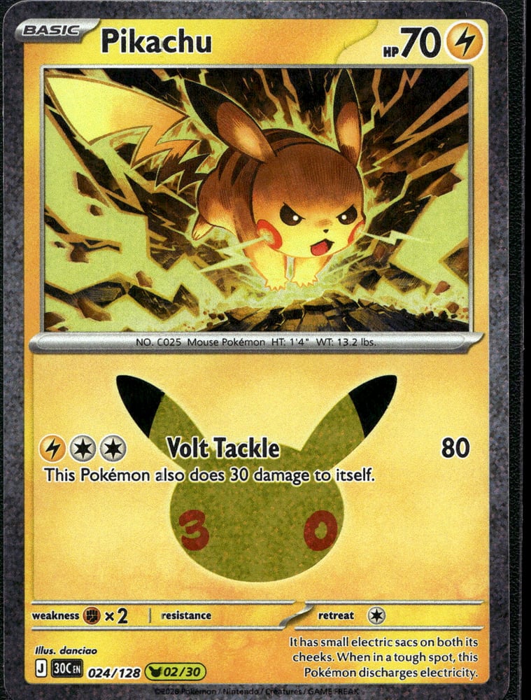 Pikachu - 30TH 24/128