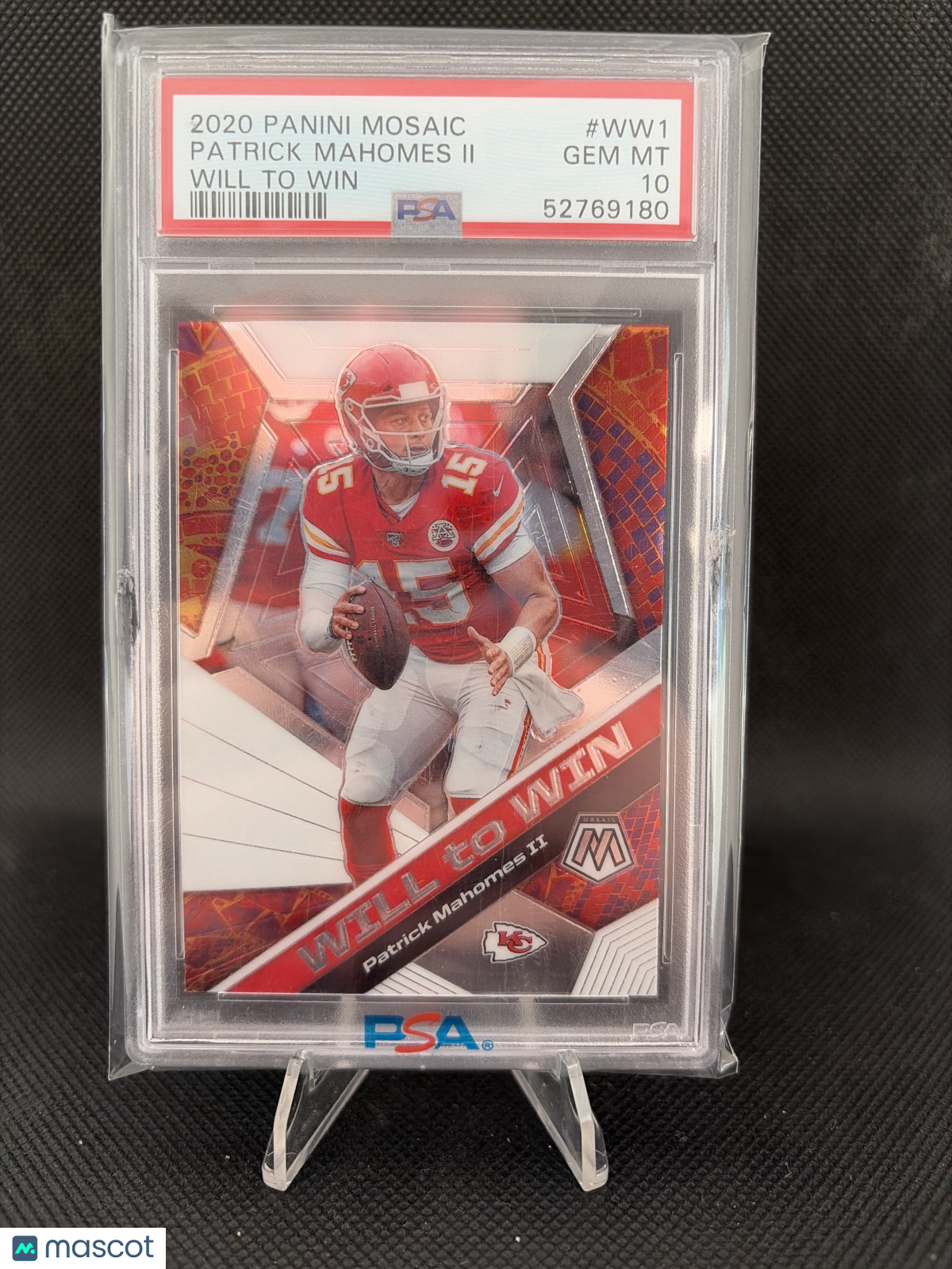 2020 Panini Mosaic Will To Win Patrick Mahomes II #WW1 PSA 10