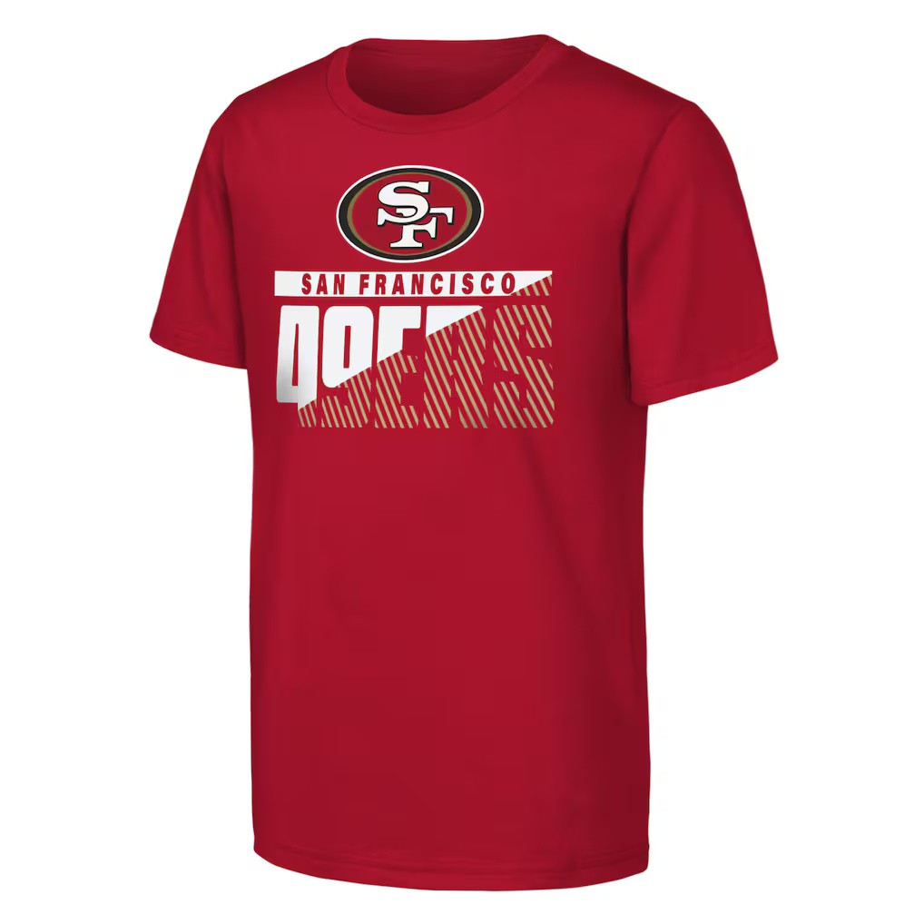 San Francisco 49ers Scarlet Over the Middle Kids Shirt