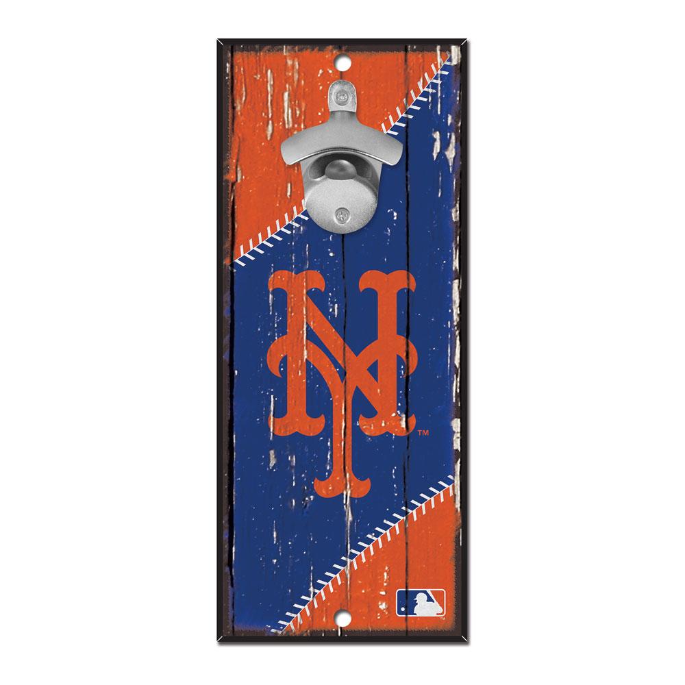 New York Mets Wood Bottle Opener 5x11"