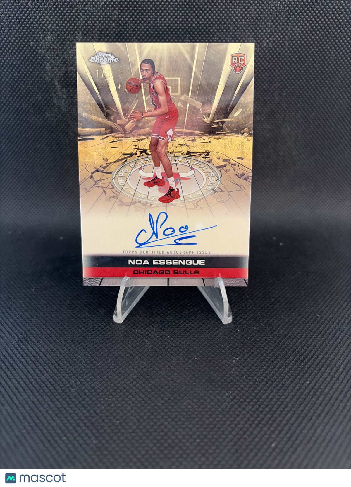 2025 Topps Chrome Basketball Noa Essengue Superfractor 1/1 RC Auto
