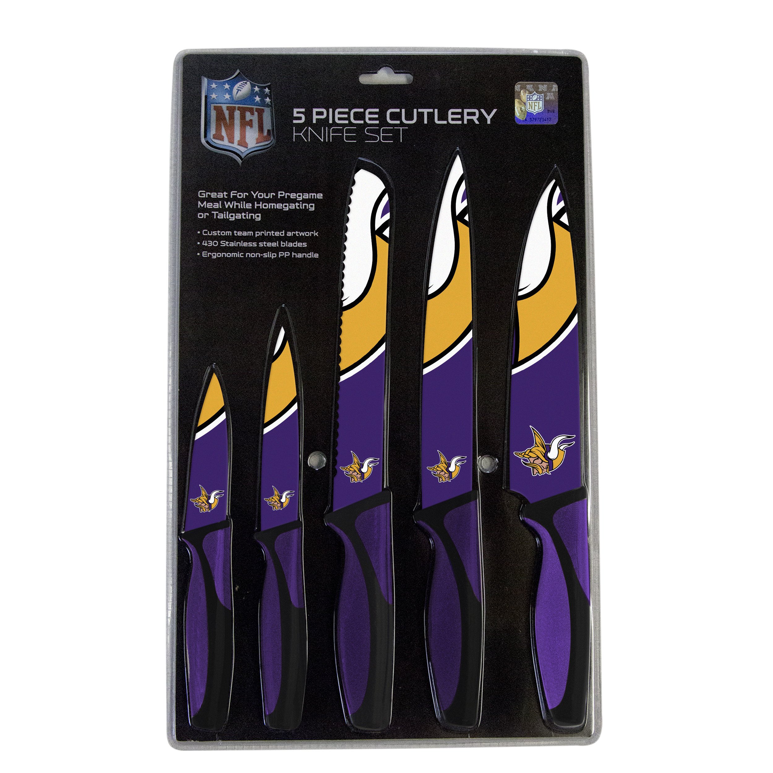 Minnesota Vikings Kitchen Knife Set - 5 Pack