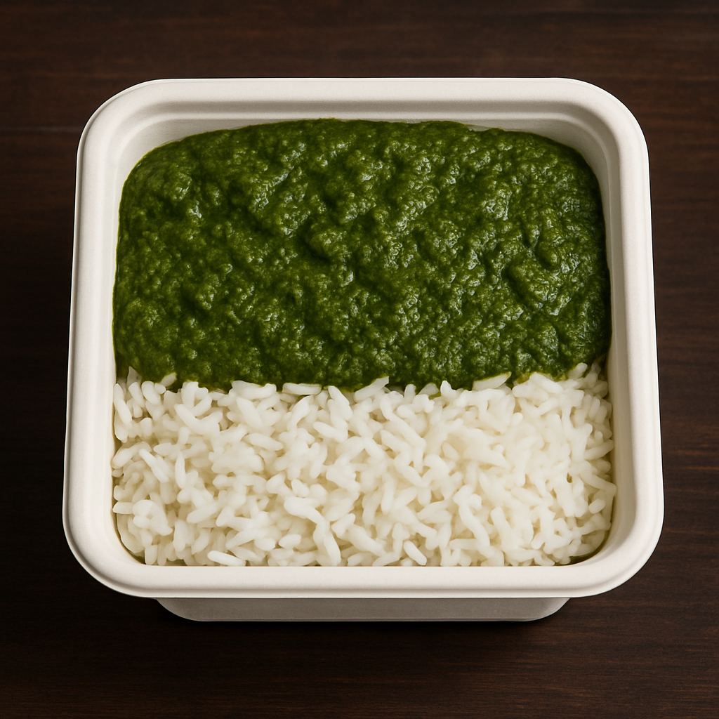 Spinach Saag Rice Bowl (Mild)/ Tazón de Arroz con Espinacas Saag - Veg 🥬