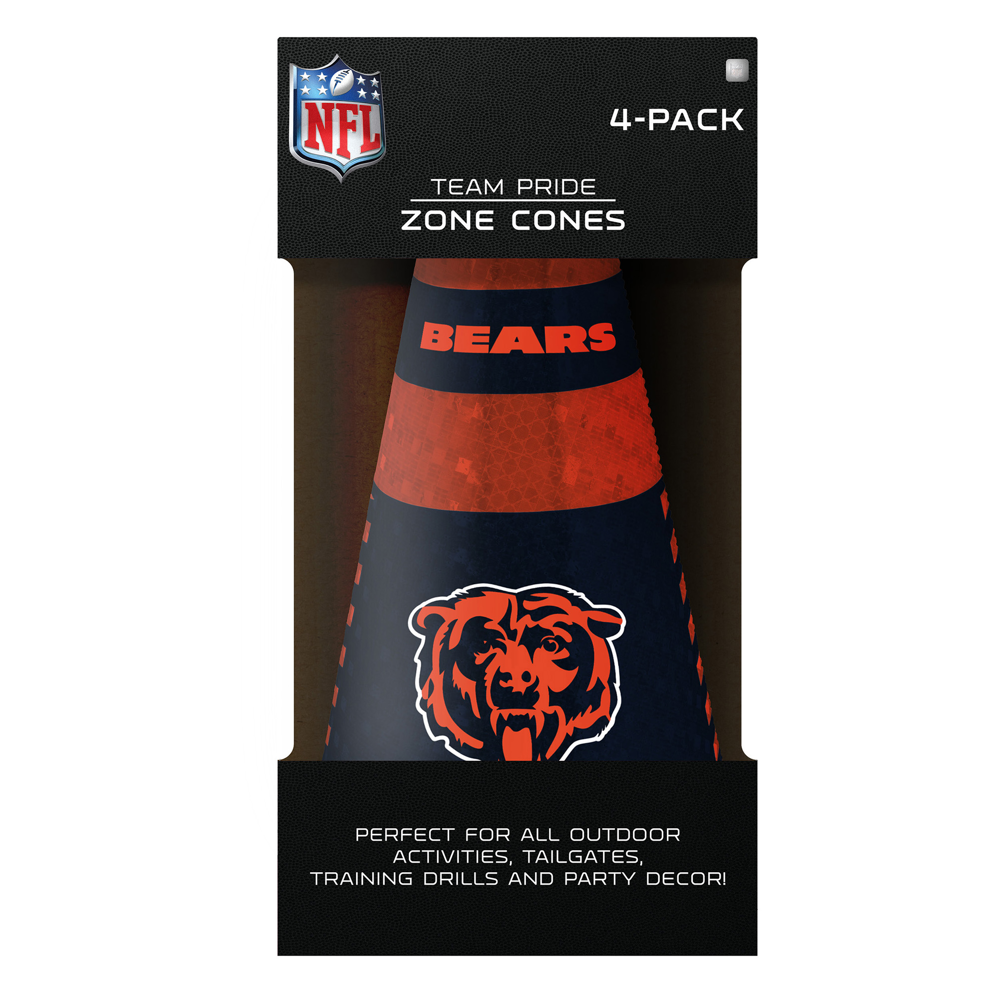 Chicago Bears Party Zone Cones 4 Pack