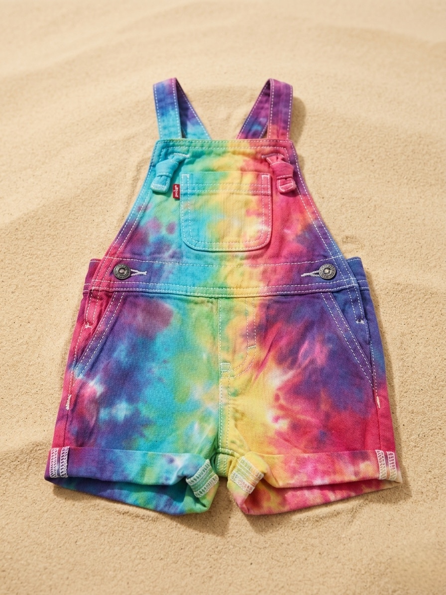 Infant Baby Tie Dye Levi's Overalls Noiice Artist Flavoralls Size 3 Months