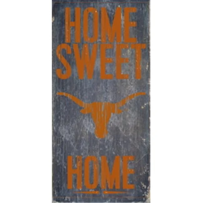 Texas Longhorns Wood Home Sweet Home Sign 6x12"