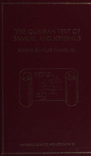 Cover of The Qumran Text of Samuel and Josephus
