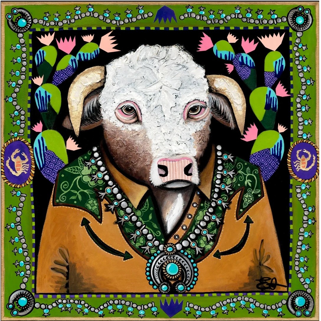 Fringe Scarves - Bull in Bloom Long 35 X 35