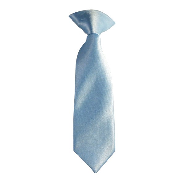 8 x 2 Inch Clip-on Light Blue Solid Tie