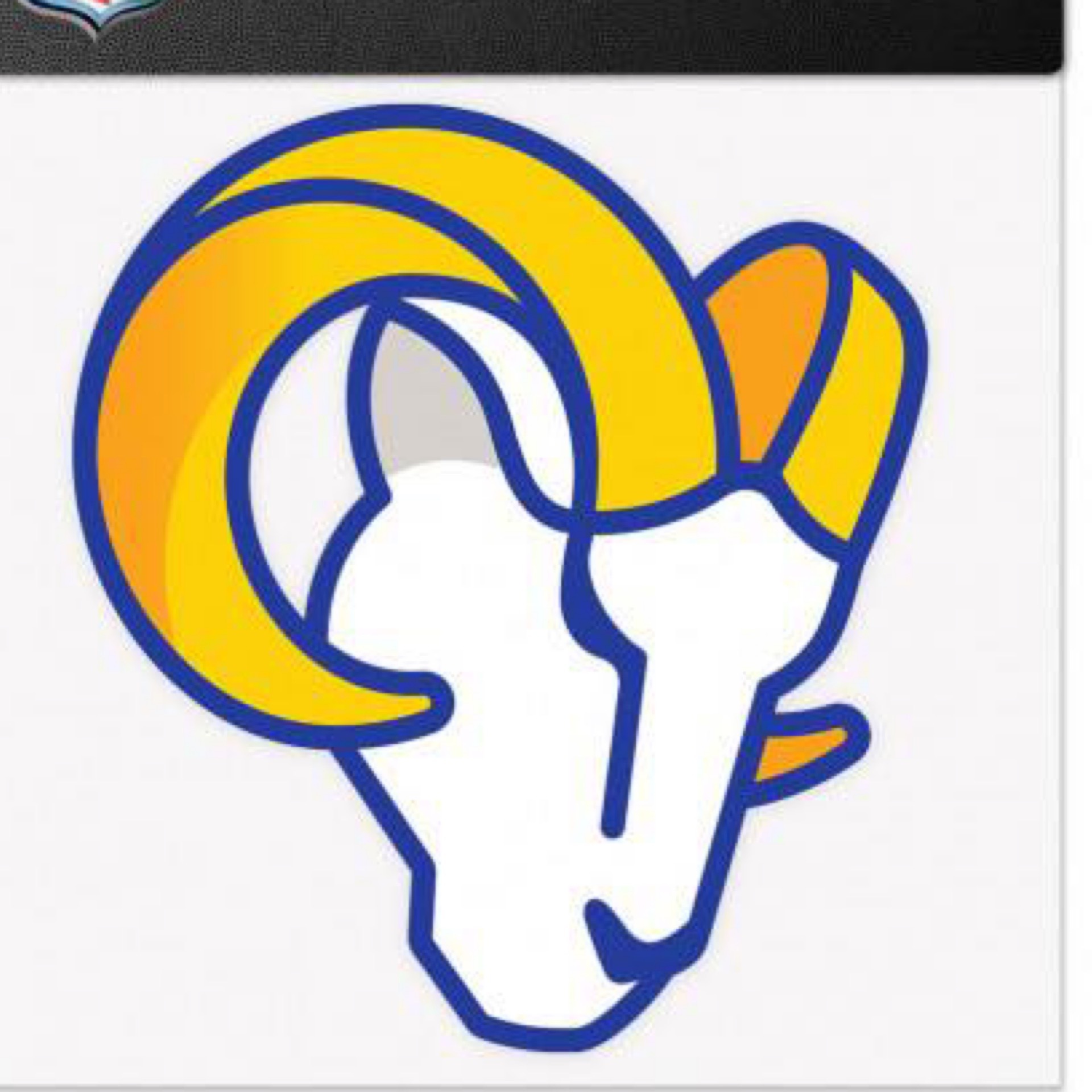 Los Angeles Rams Alternate Perfect Cut Decal 8x8"